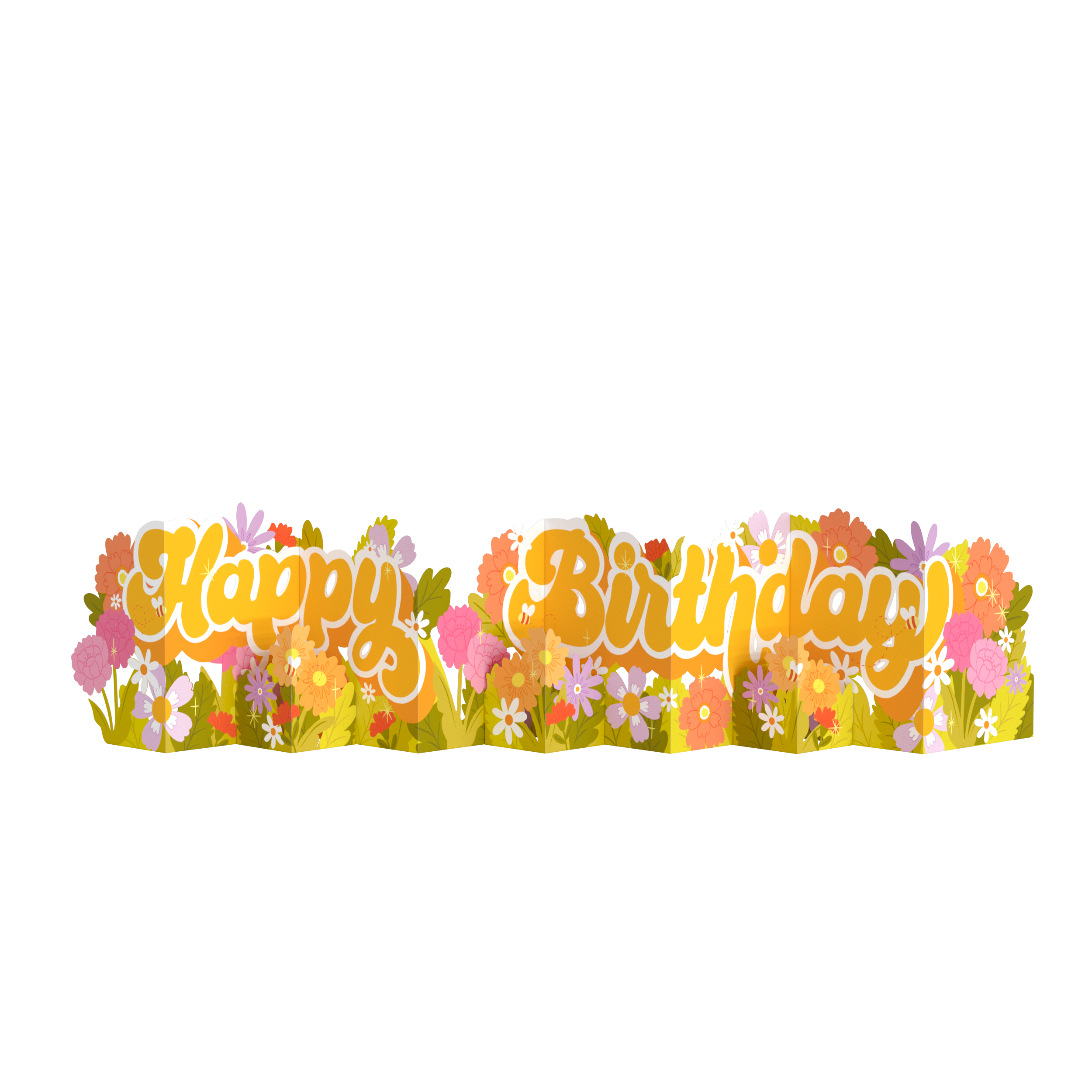 Happy Birthday Retro Florals