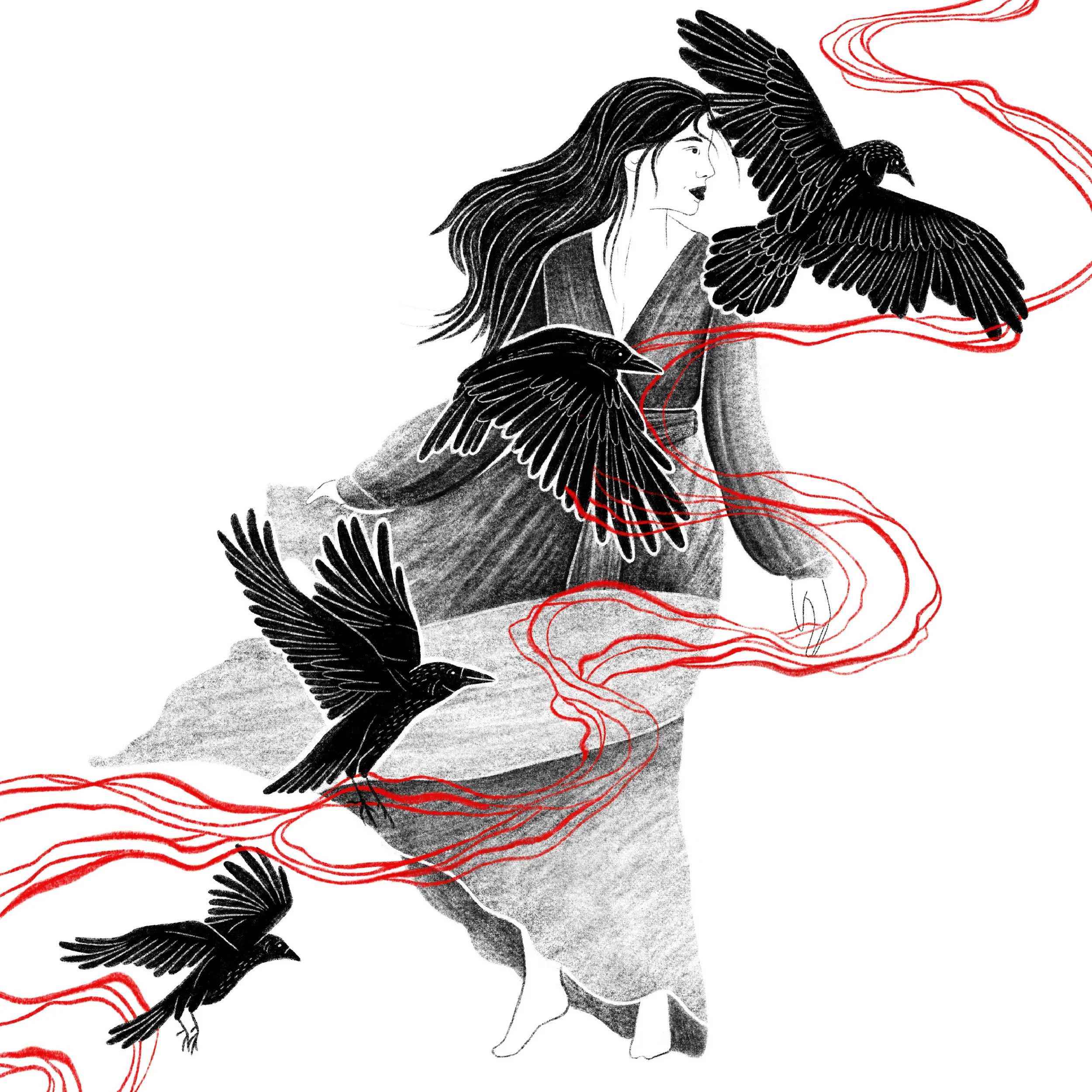 The Woman, The Raven, The Dragon
