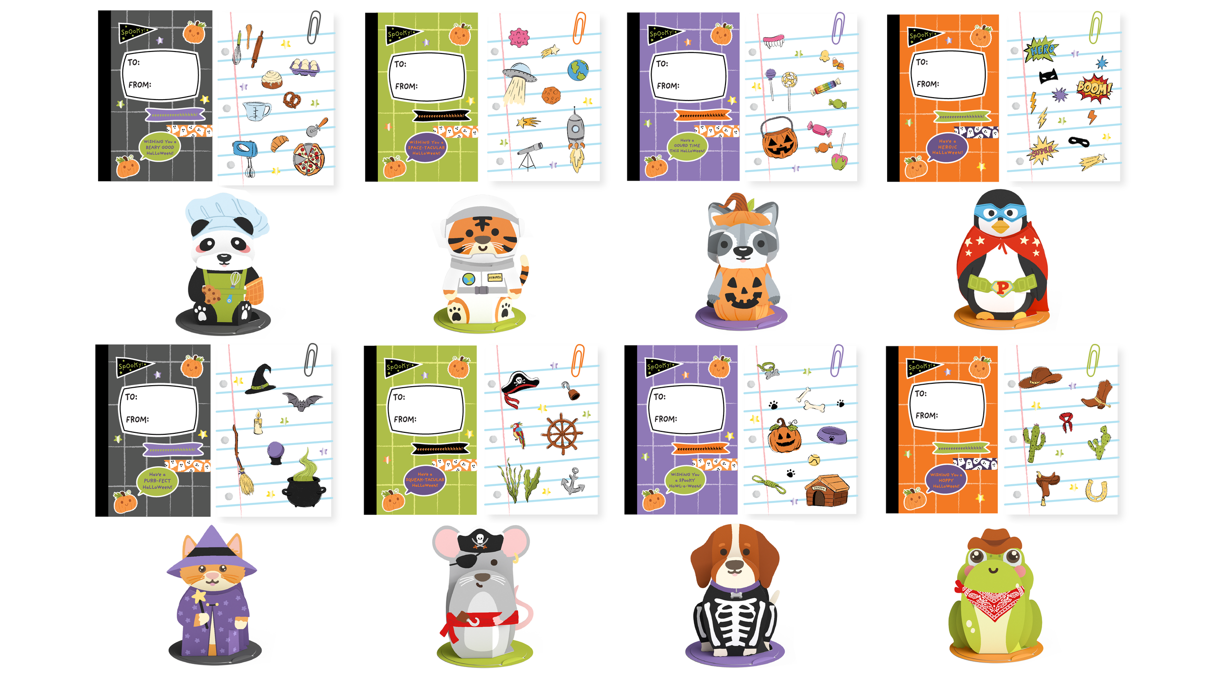 Halloween - 8 Character Classroom Pack