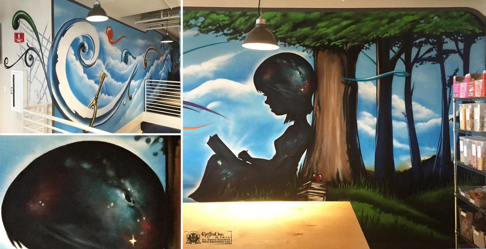 Detail pics - Turnitin Mural /Oakland CA.