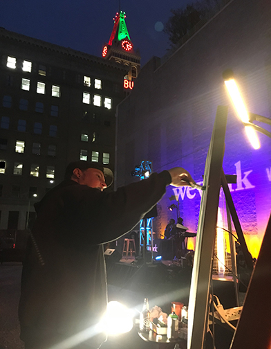 Griffin One Painting live Downtown Oakland - photo by: Andrew Jones