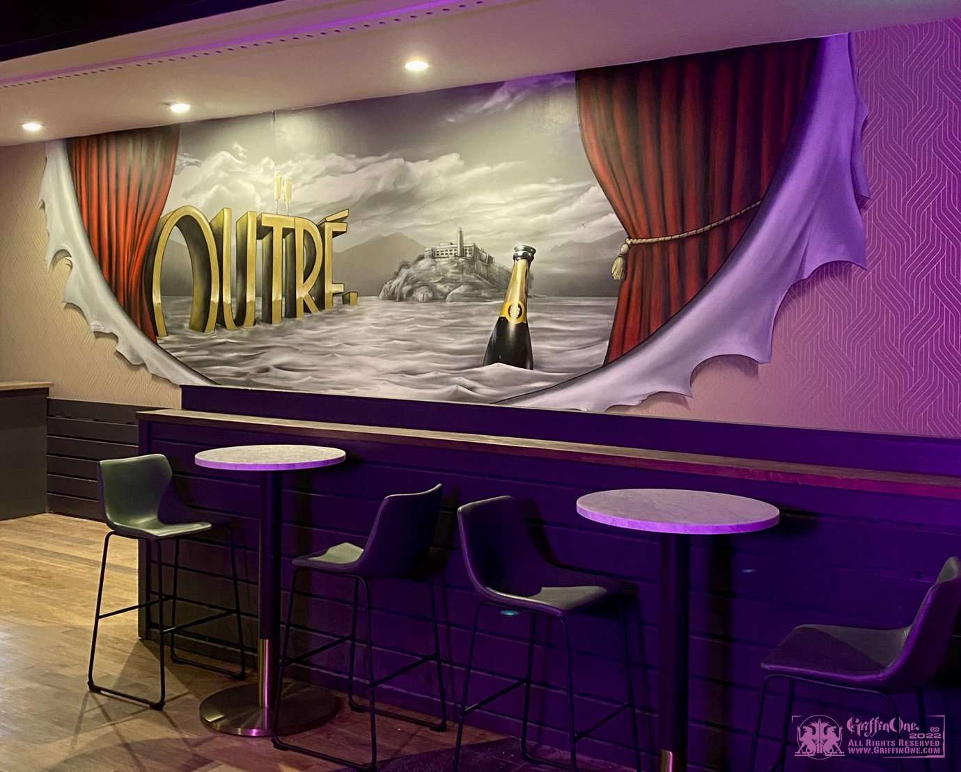 Outre' Restaurant Lounge Mural 2022