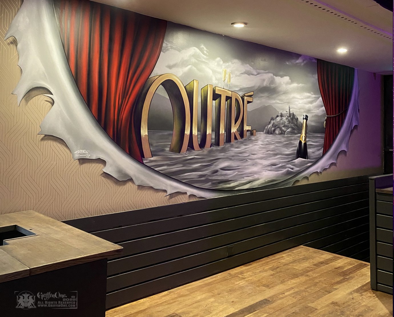 Outre' Restaurant Lounge Mural 2022