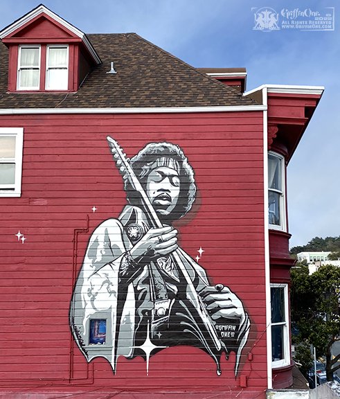 Jimi Hendrix - Tribute Mural/ Detail 