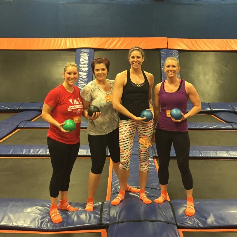 After photo! Don't mind our sweatiness...