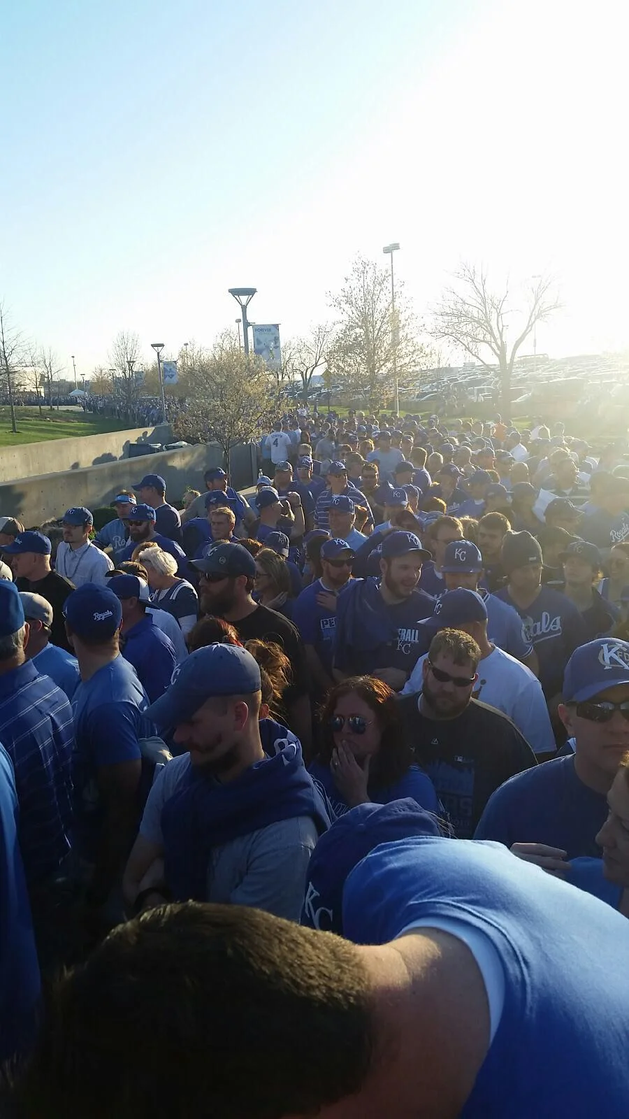 A few people came out for the game.