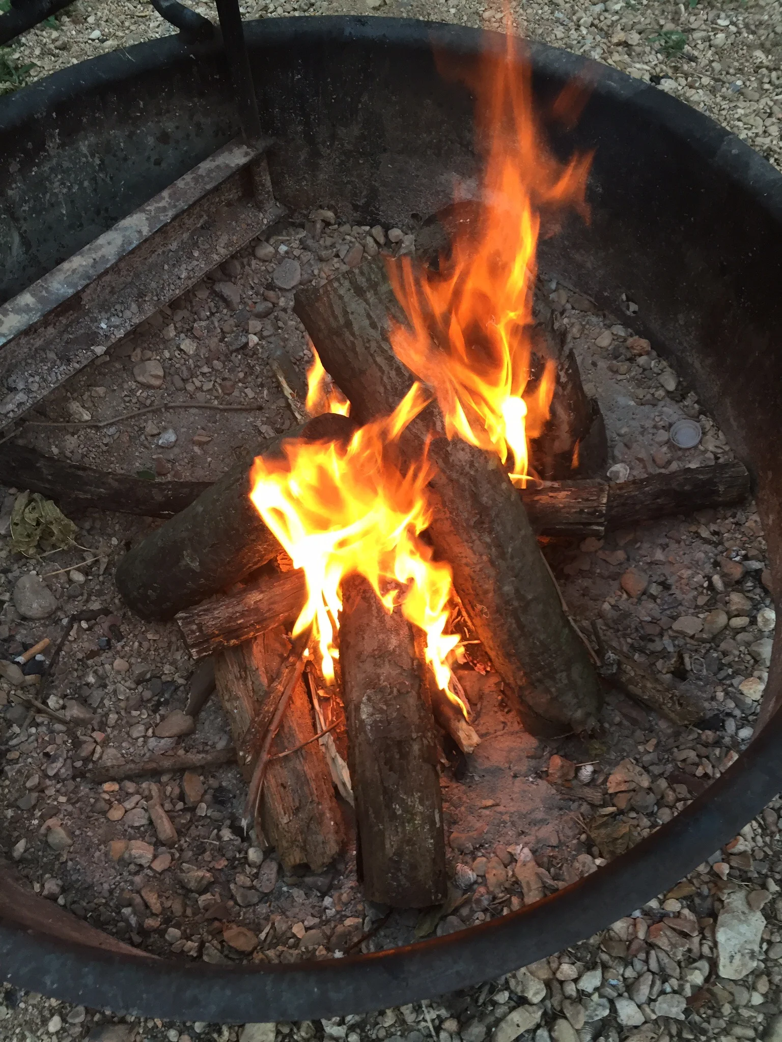 Mariah started the fire the old fashion way!
