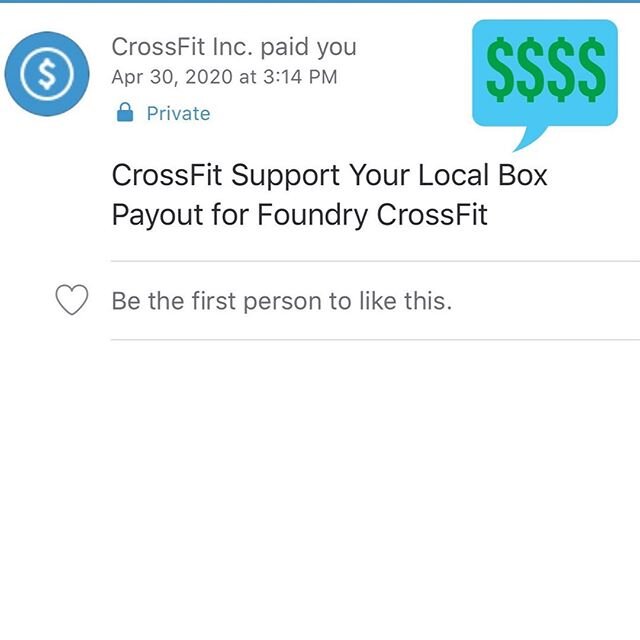 Late on this, but we want to say &ldquo;THANK YOU&rdquo; to everyone who participated in the &ldquo;Support Your Local Box&rdquo; fundraiser. With the help of @CrossFit our community pitched in and raised money to help the gym during the shutdown. We