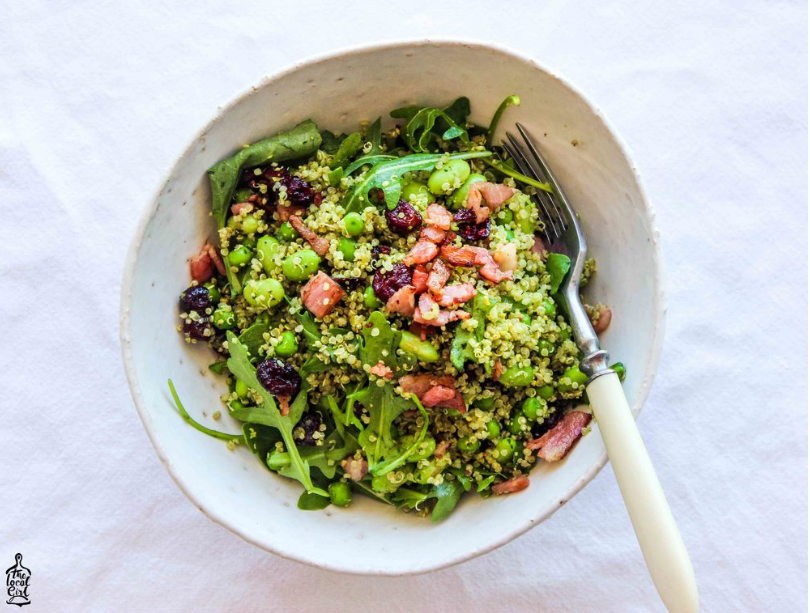 Peas, Pesto and Quinoa Salad 