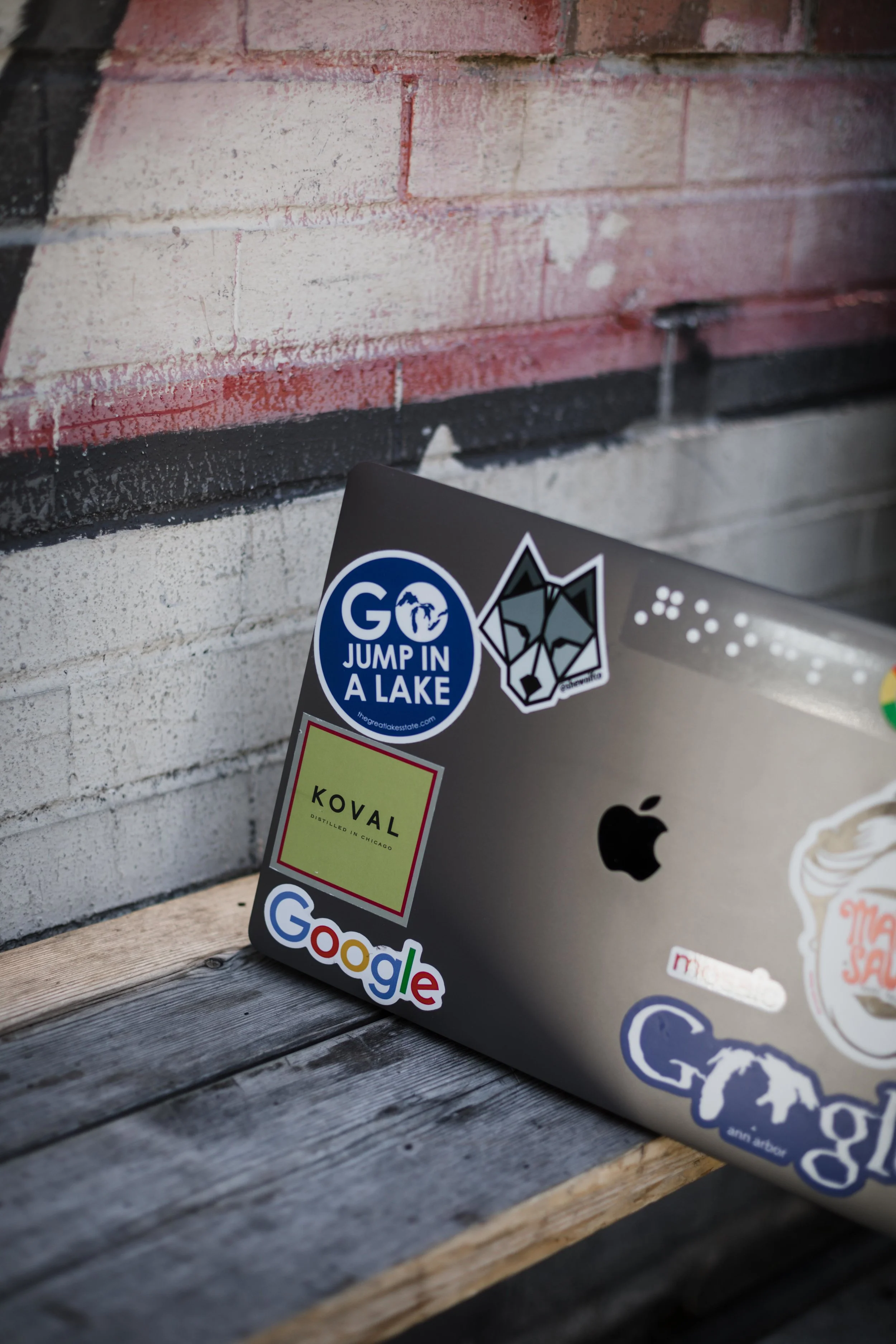 Laptop of Google employee Dannie Fountain for interview with Inspired Chicago