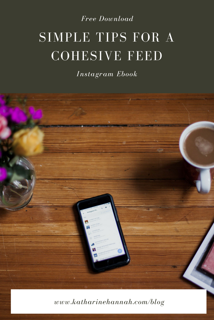 Simple tips for a cohesive feed ebook, free guide for Instagram feed cohesion