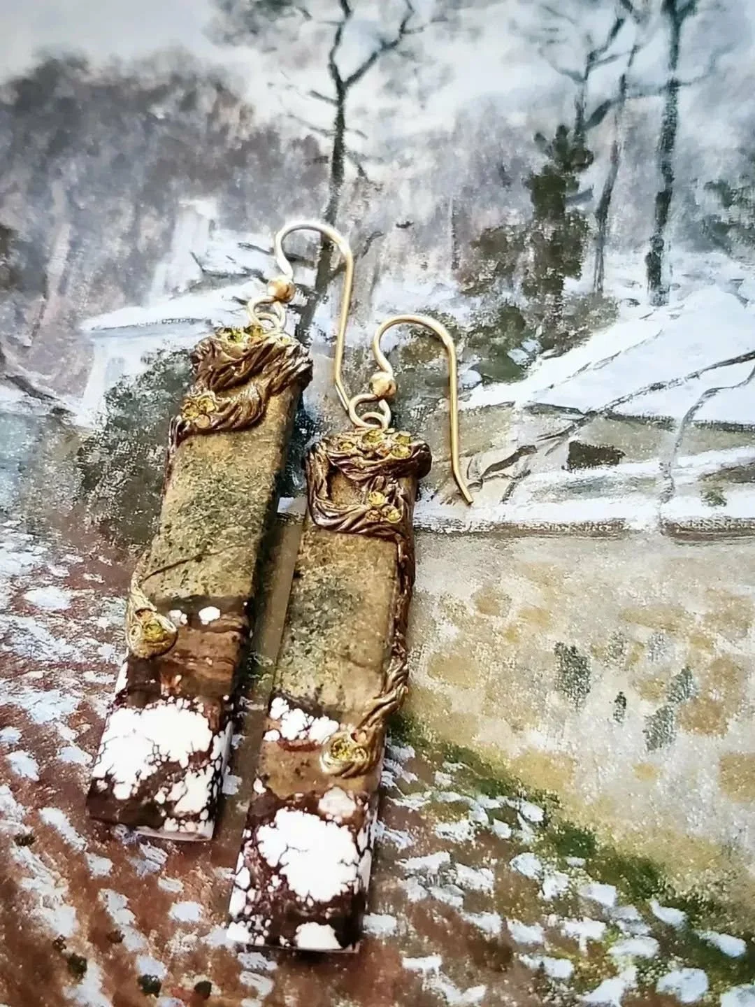 'The Thaw' Claude Monet-Inspired Earrings