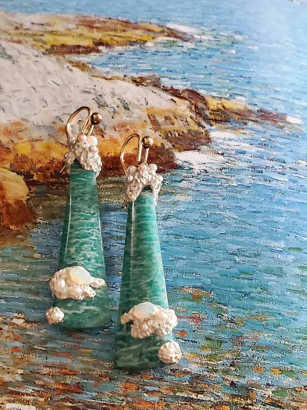 "The Shimmering Current" Earrings