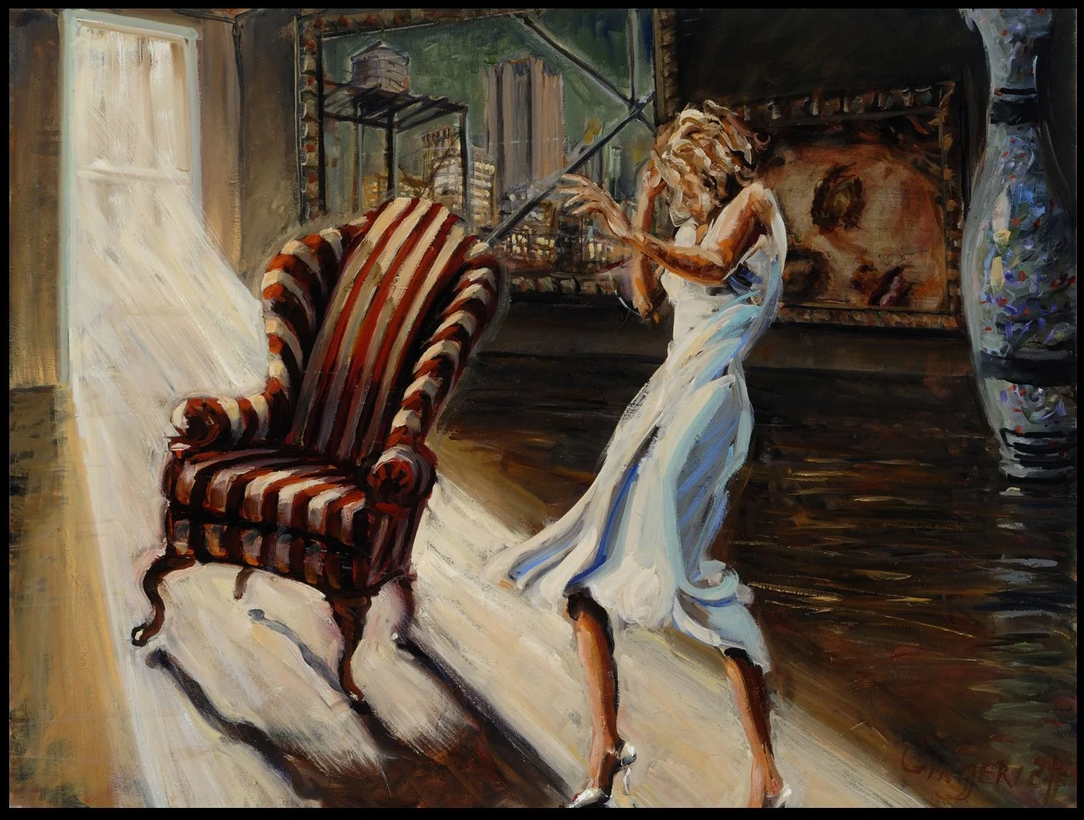 Staggered by the Light 30 x 40 inches, oil on canvas