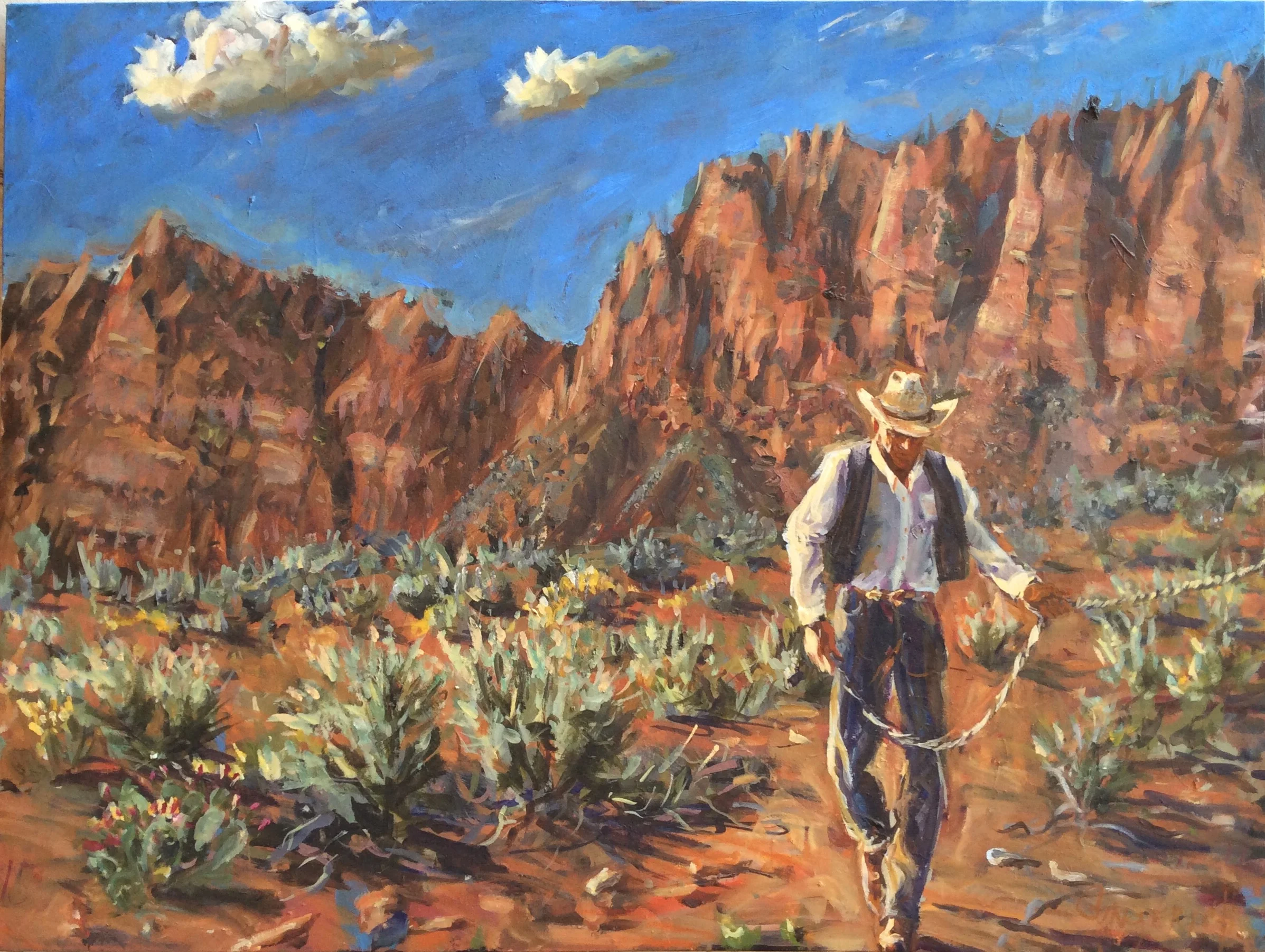 Afoot 30 x 40 inches, oil on canvas