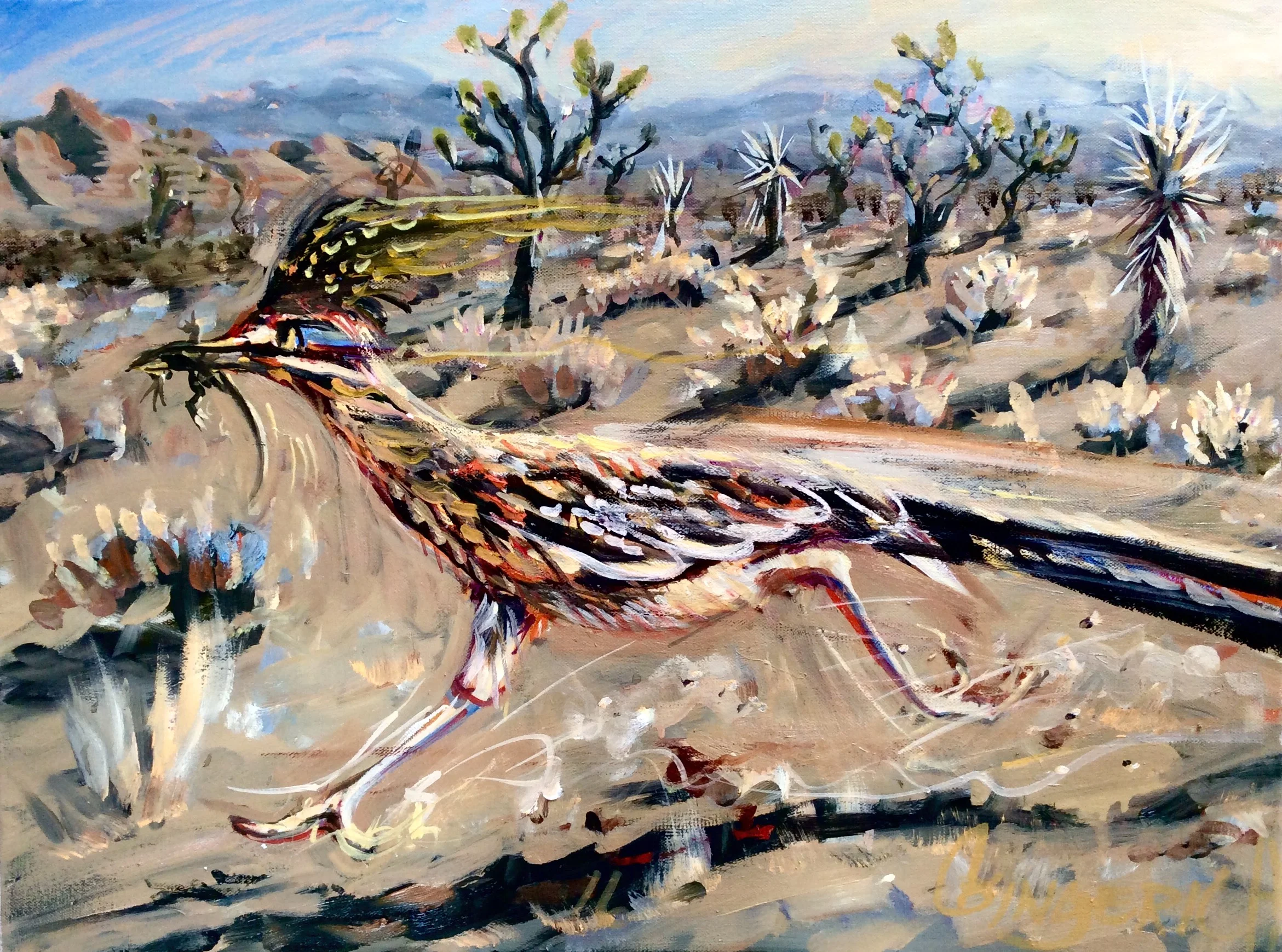 Roadrunner 16 x 20 inches, oil on canvas