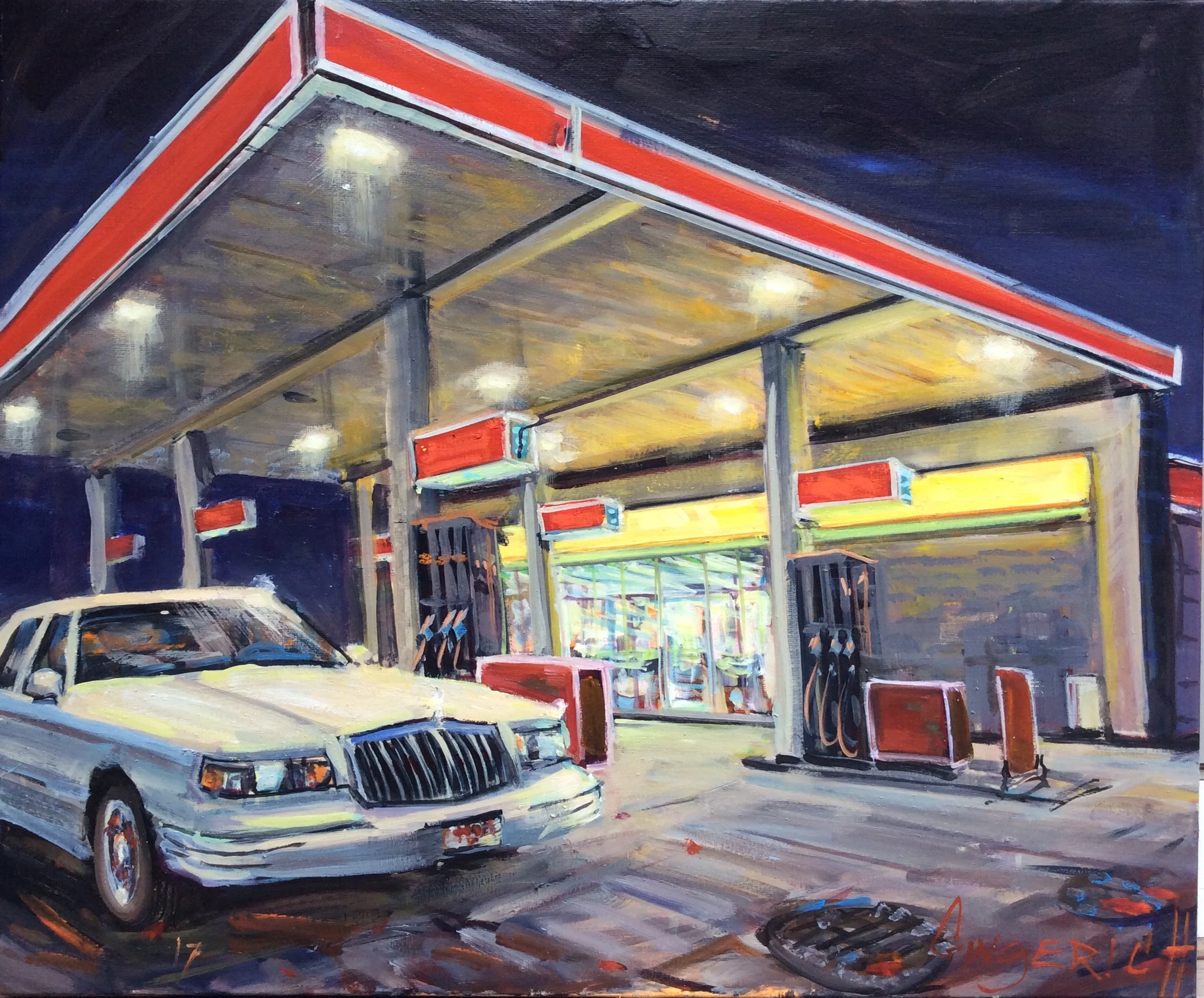 Gassed Up 30 x 36 inches, oil on linen