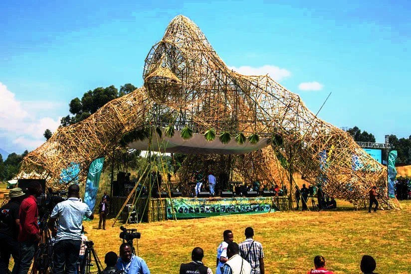 2017 Kwita Izina podium at Kinigi in Rwanda.