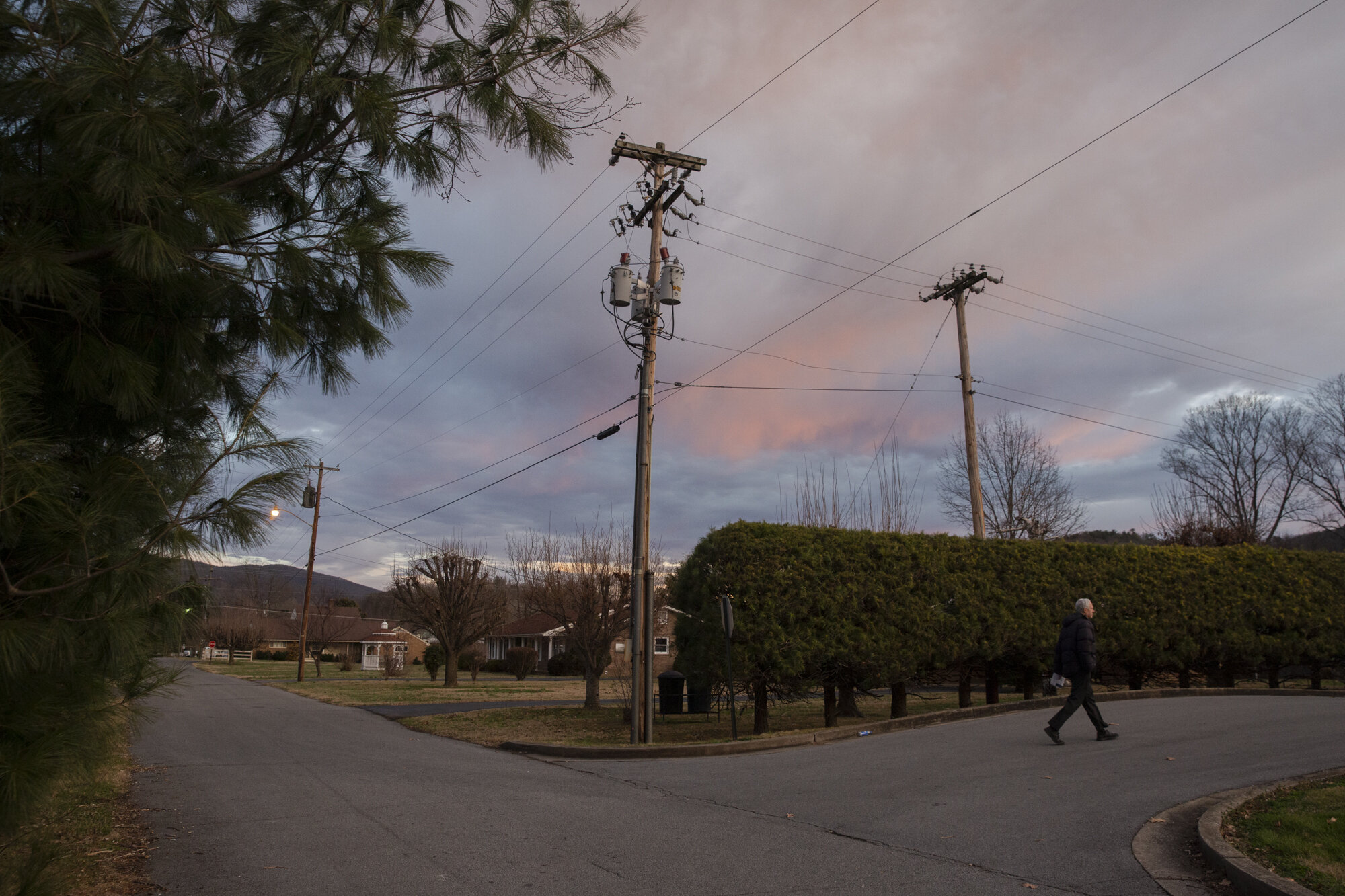  The commute is a simple walk across the street from his home to his office. 