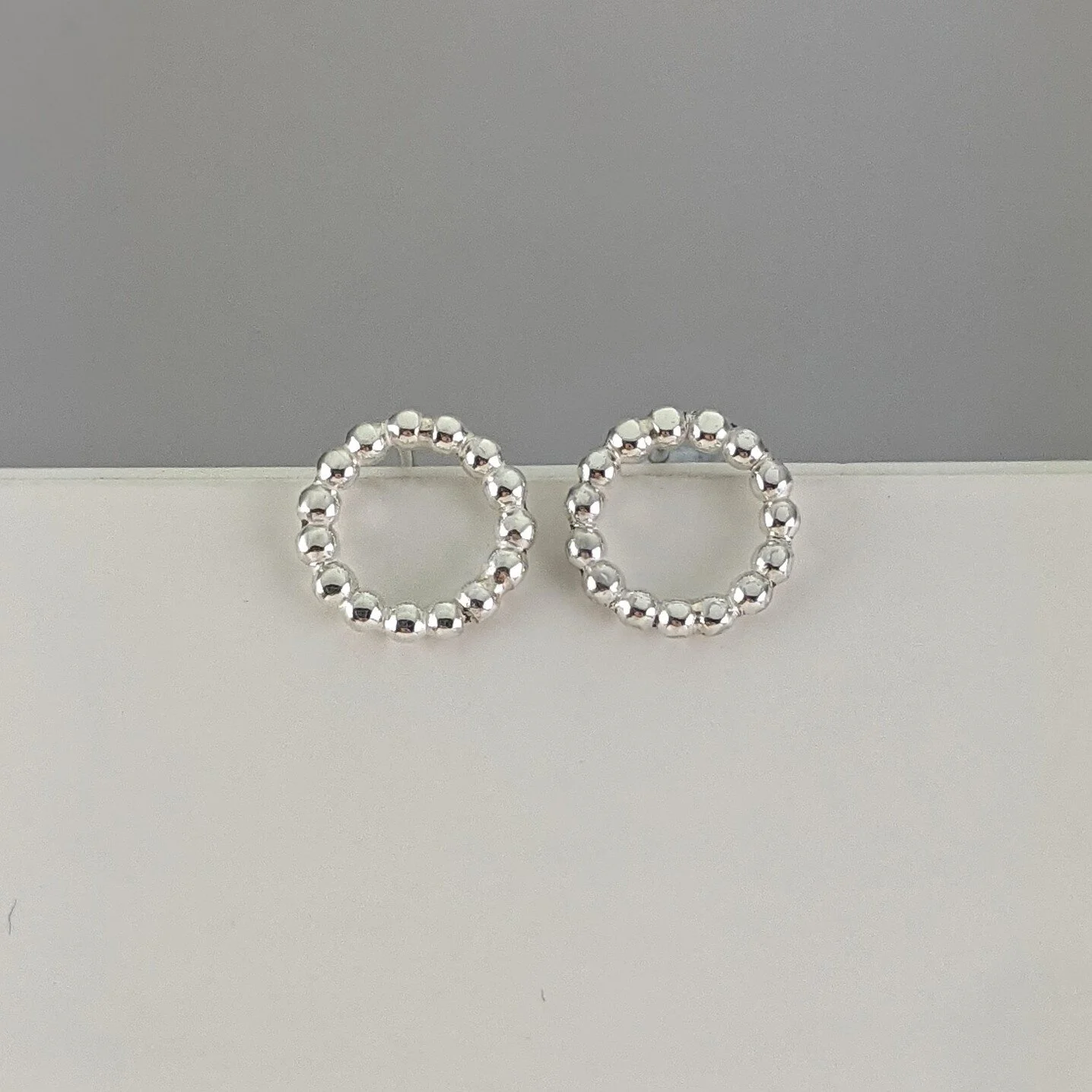 Small beaded circle studs