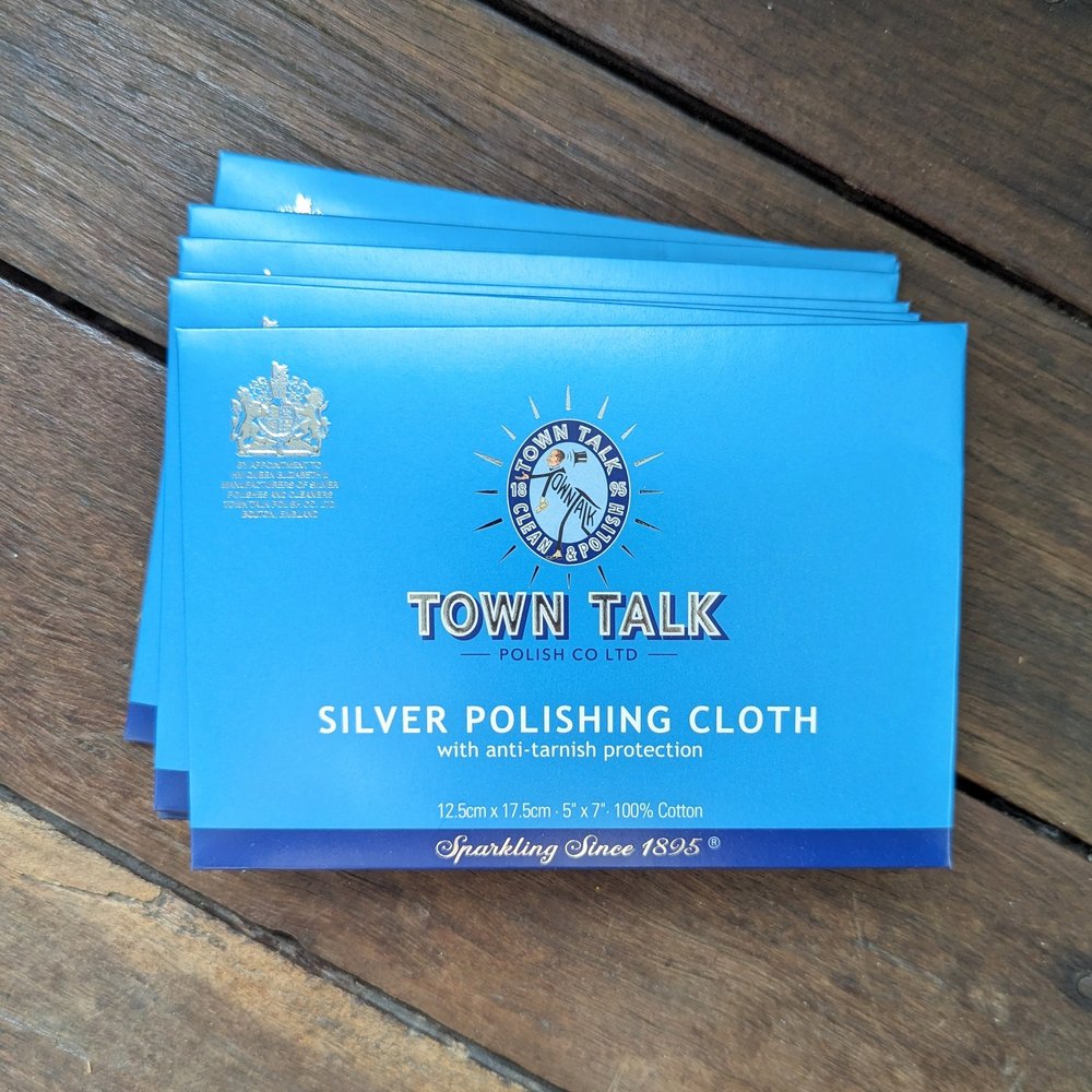 Town talk polish cloth - 12.5cm x 17.5cm — Georgina Dunn Jewellery
