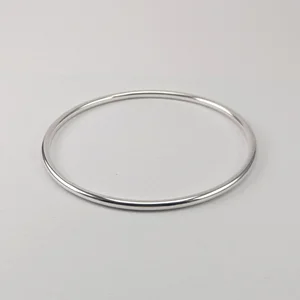 Flat sterling silver handmade bangle — Georgina Dunn Jewellery