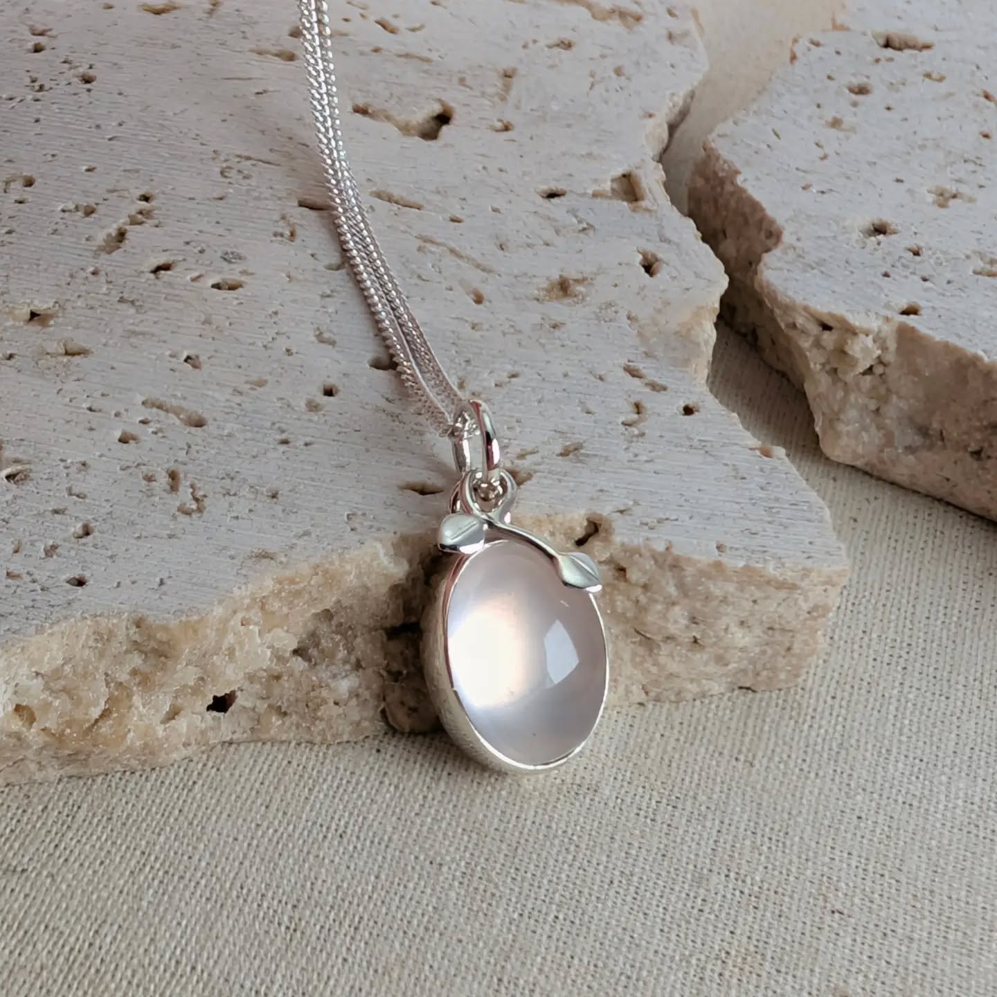I could get lost in the transparent pool of this pale rose pink pendant which almost has me smelling gentle rose petals in my mind. Not too big, not too small in size it's perfect for layering with other necklaces. 

#madebyhand 
#slowlymade 
#madewi