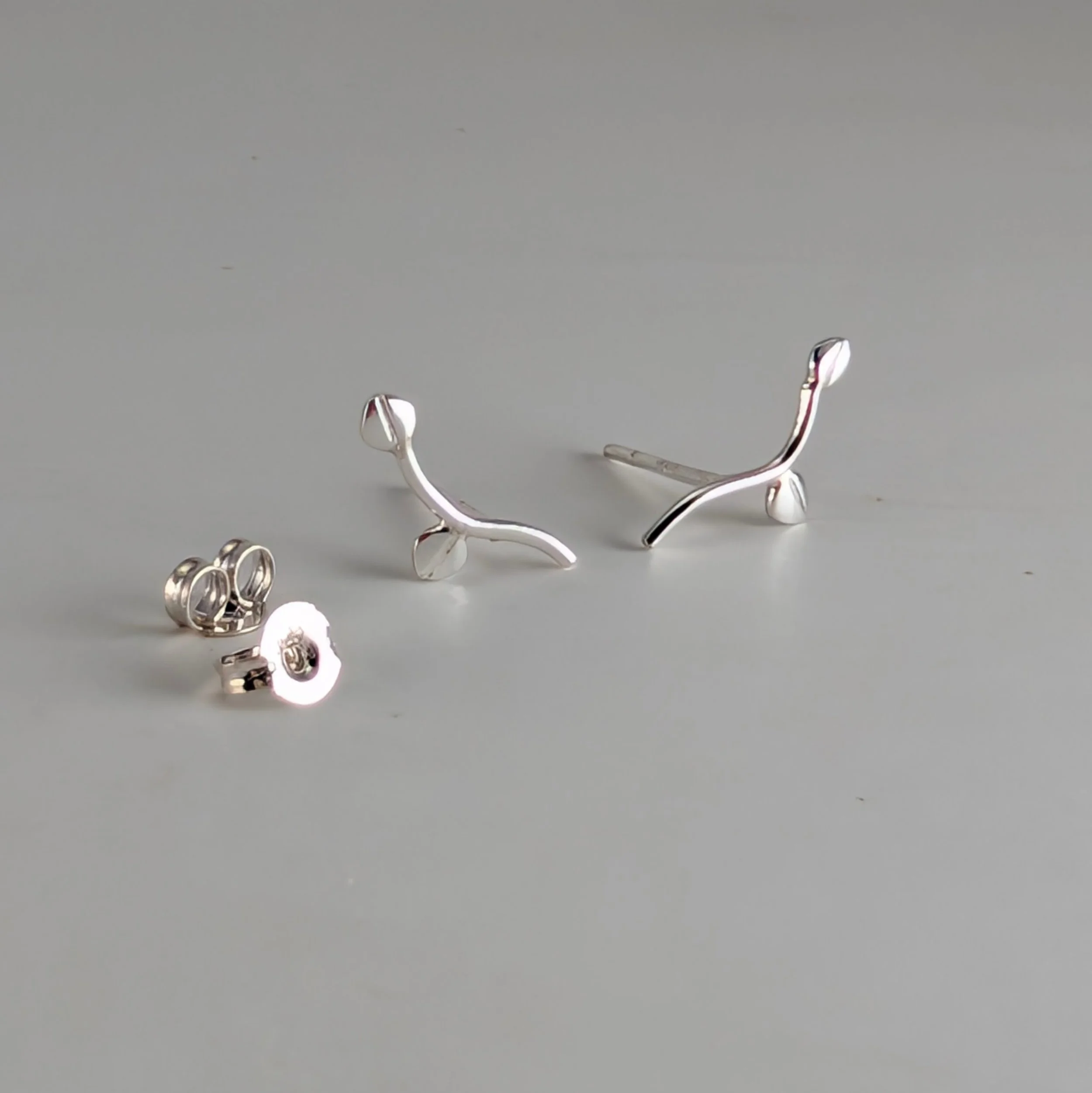 Two Leaves stud earrings