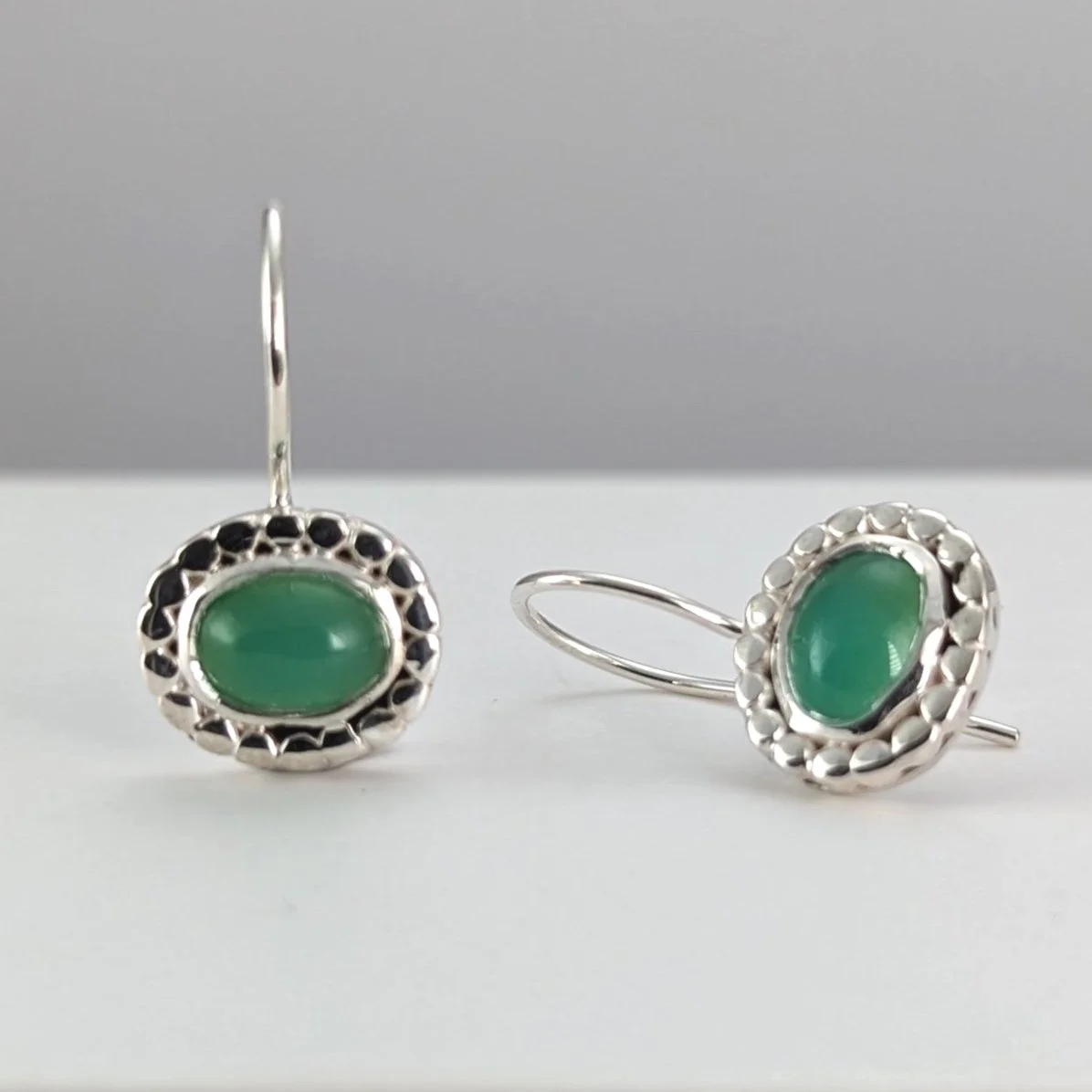 Chrysoprase drop earrings