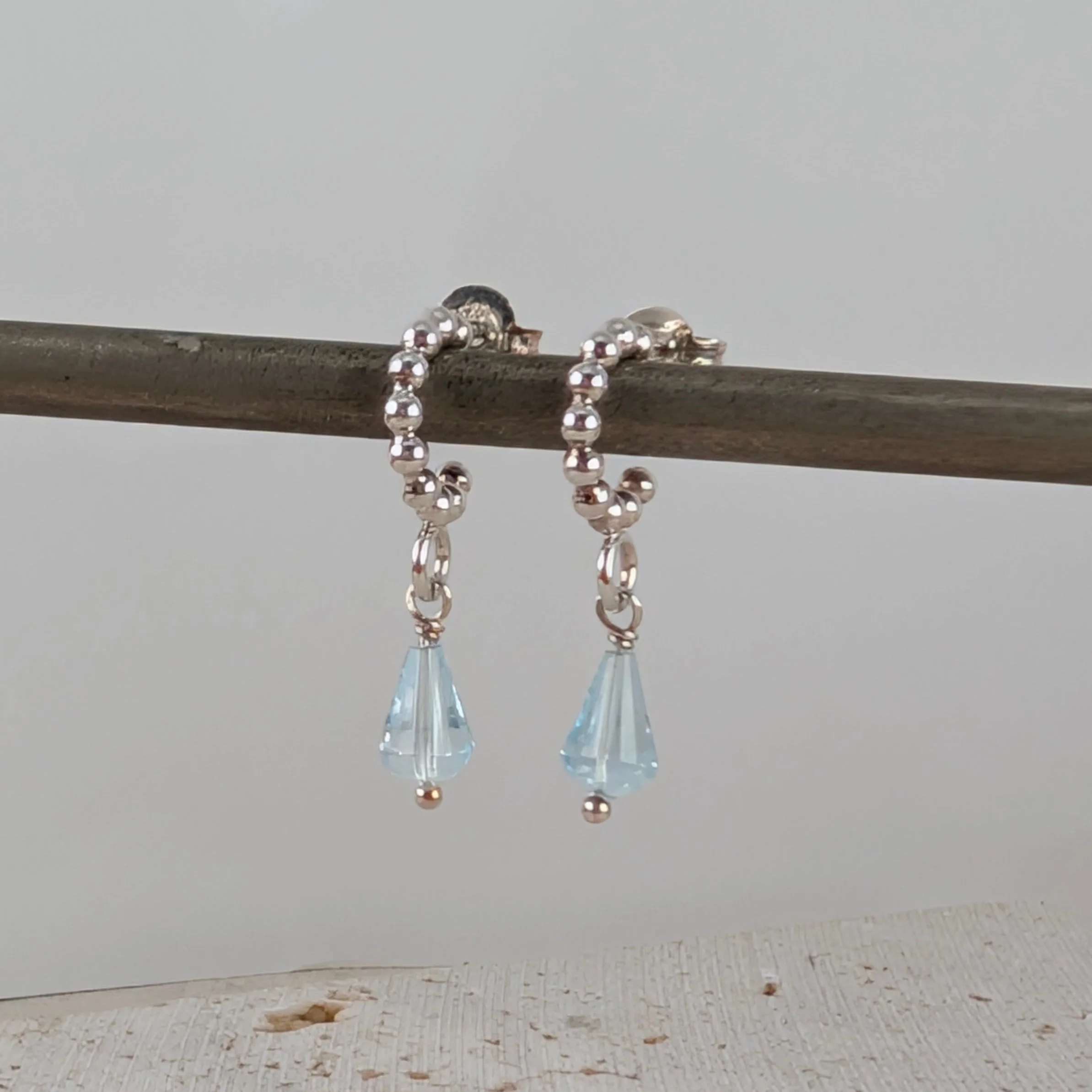 Tiny beaded hoops with aquamarine v2.jpg