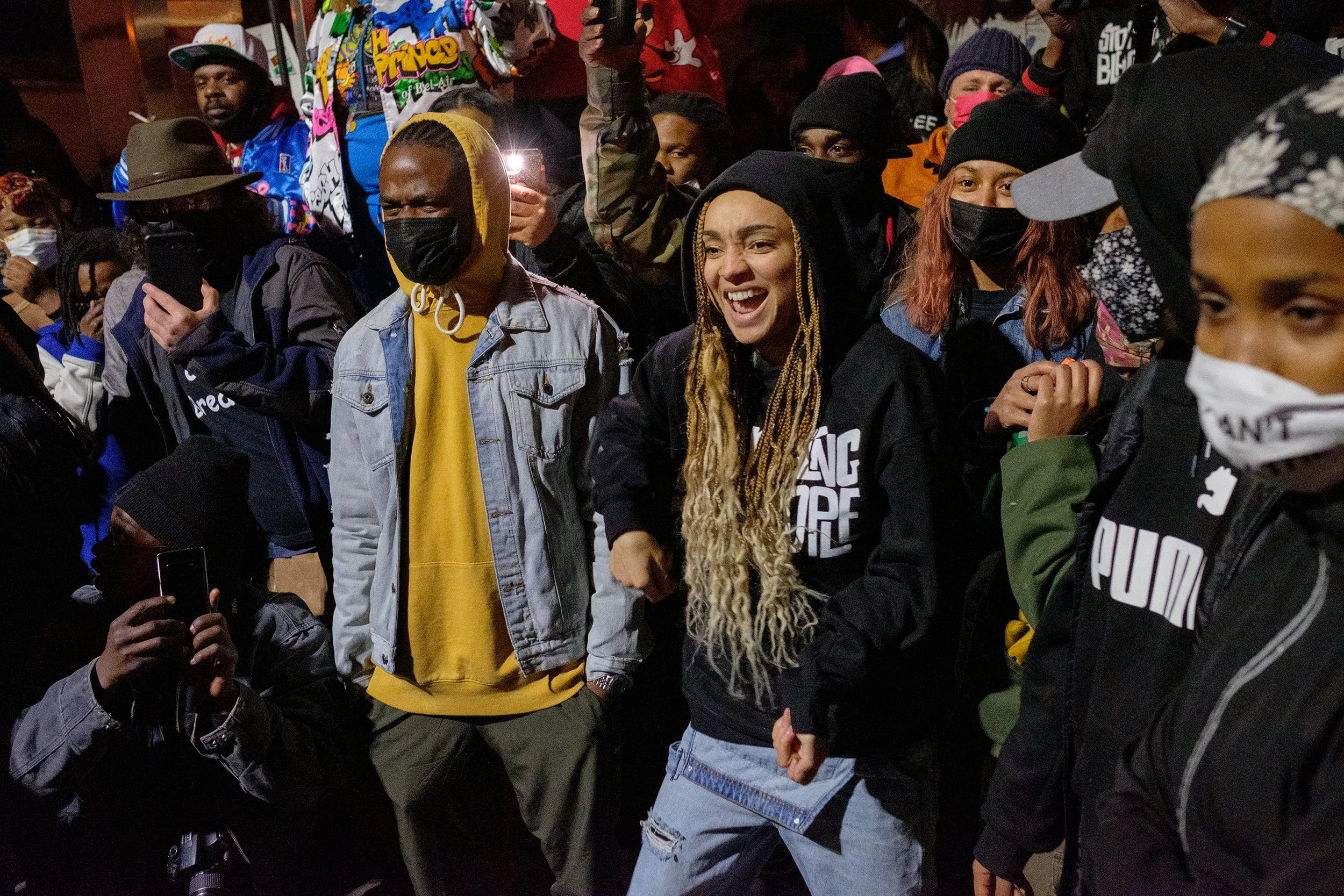  Celebration at George Floyd Square in Minneapolis, Minnesota after the conviction of Derek Chauvin on April 20, 2021. The former Minneapolis police officer was found guilty for unintentional second-degree murder, third-degree murder, and second-degr