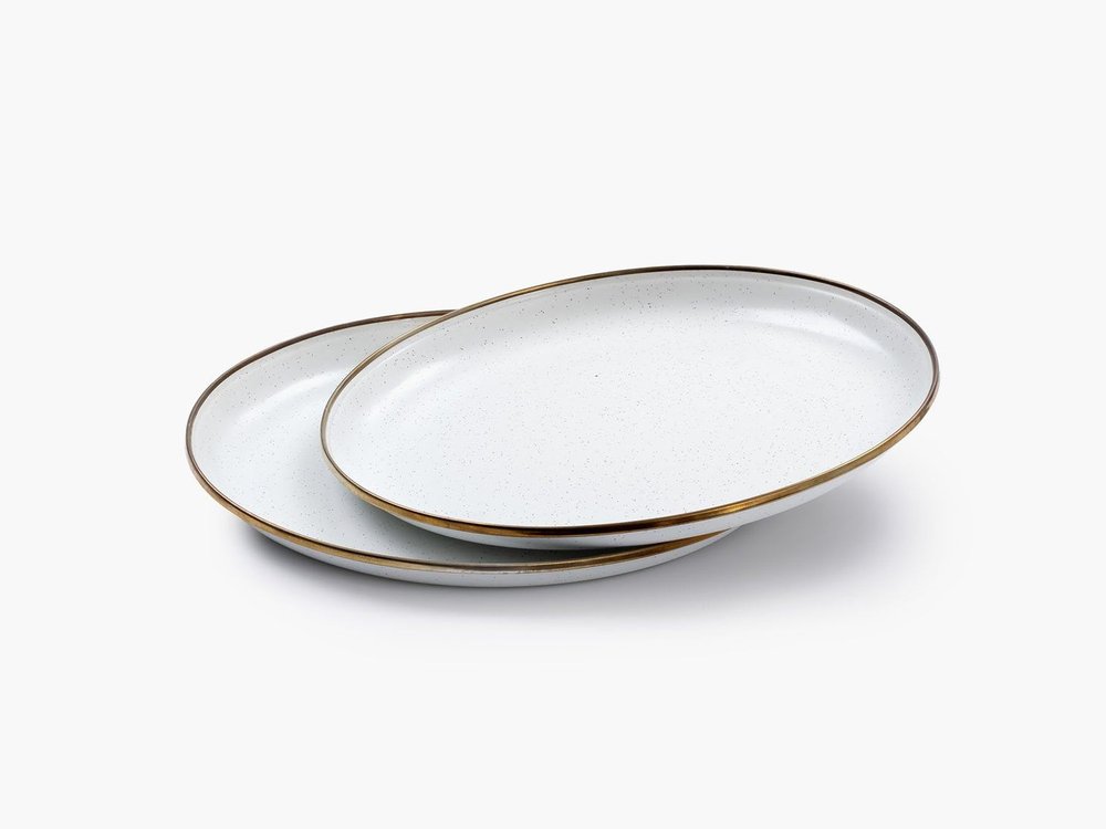 ENAMEL DEEP PLATE SET