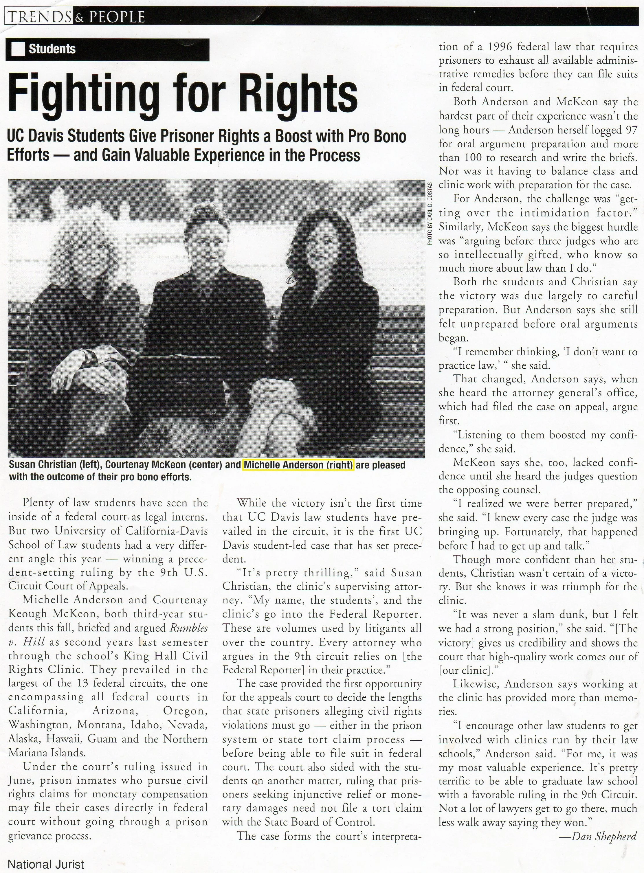 First Win in Federal Court