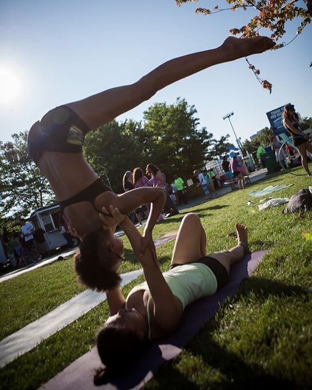 This person right here has inspired me in many ways. .

First, to be better at leaning into challenging conversations. Most recently in talking about racial awareness in our Chicago AcroYoga community. She was the first to remind us of the urgent nee