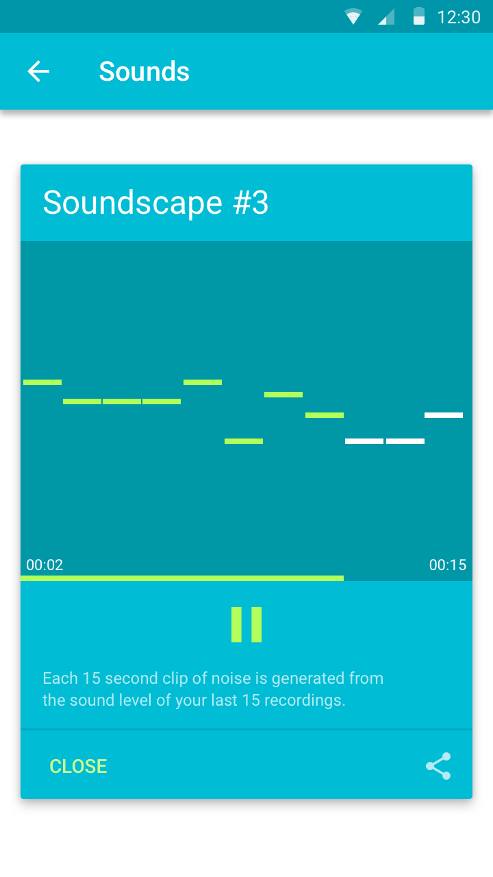 Soundscape: Data sonification playback