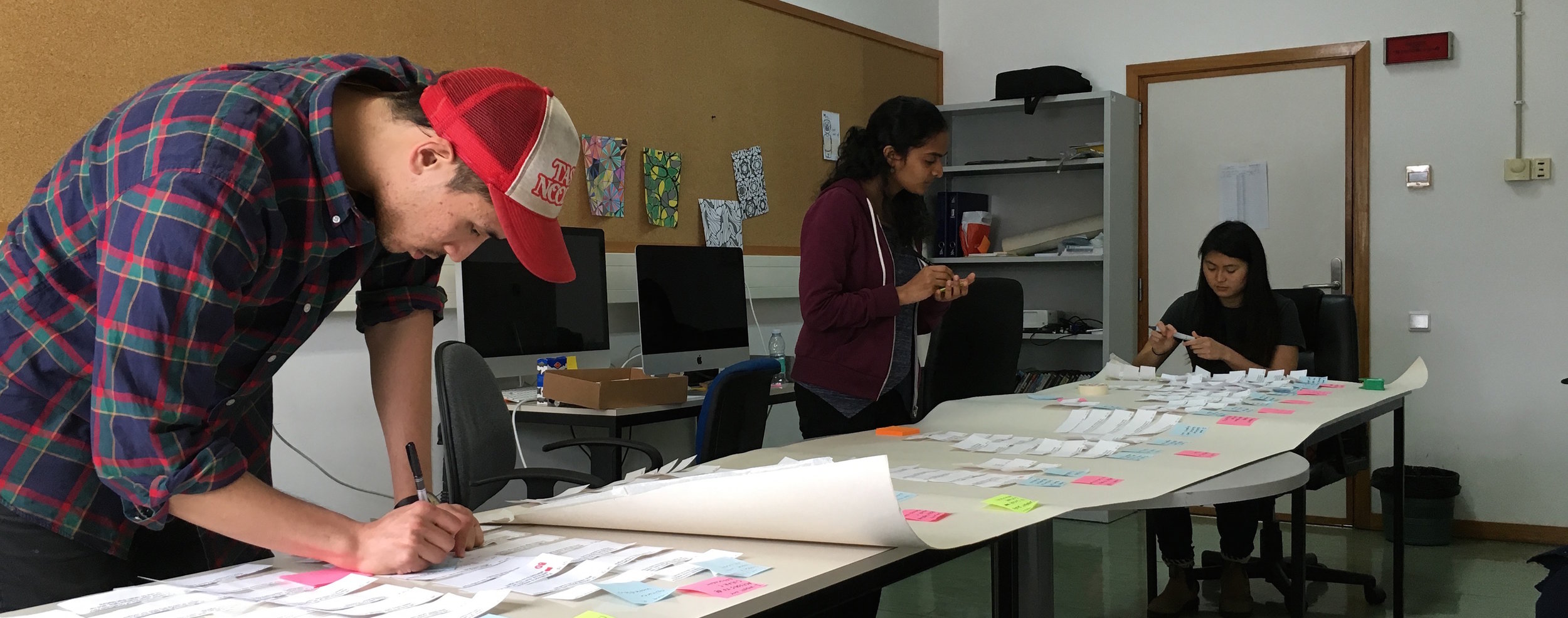 Creating an affinity diagram based on our interview notes