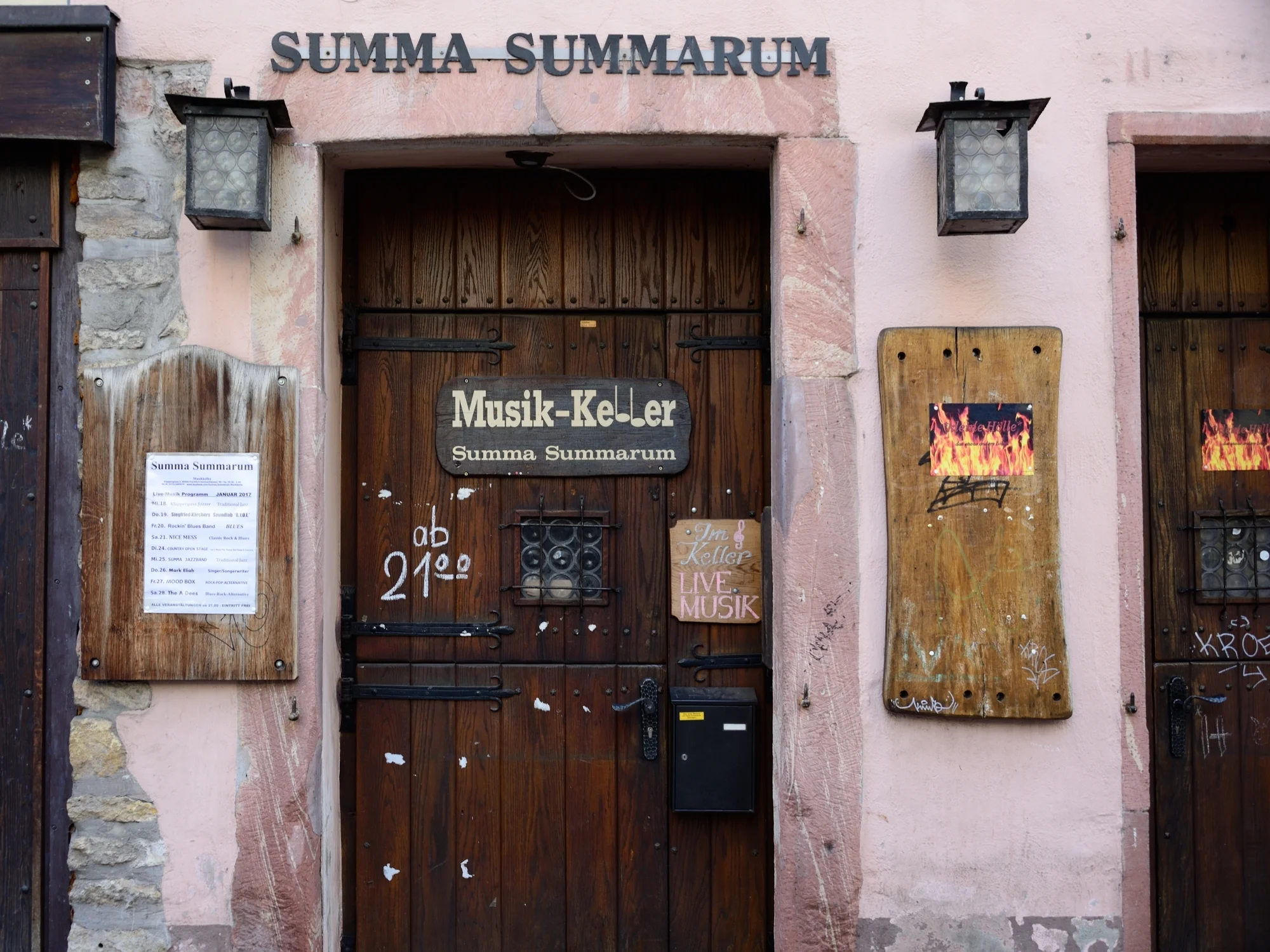 Summa Summarum, a great little live band venue and jazz club deep in the cellar of this old 17th century building