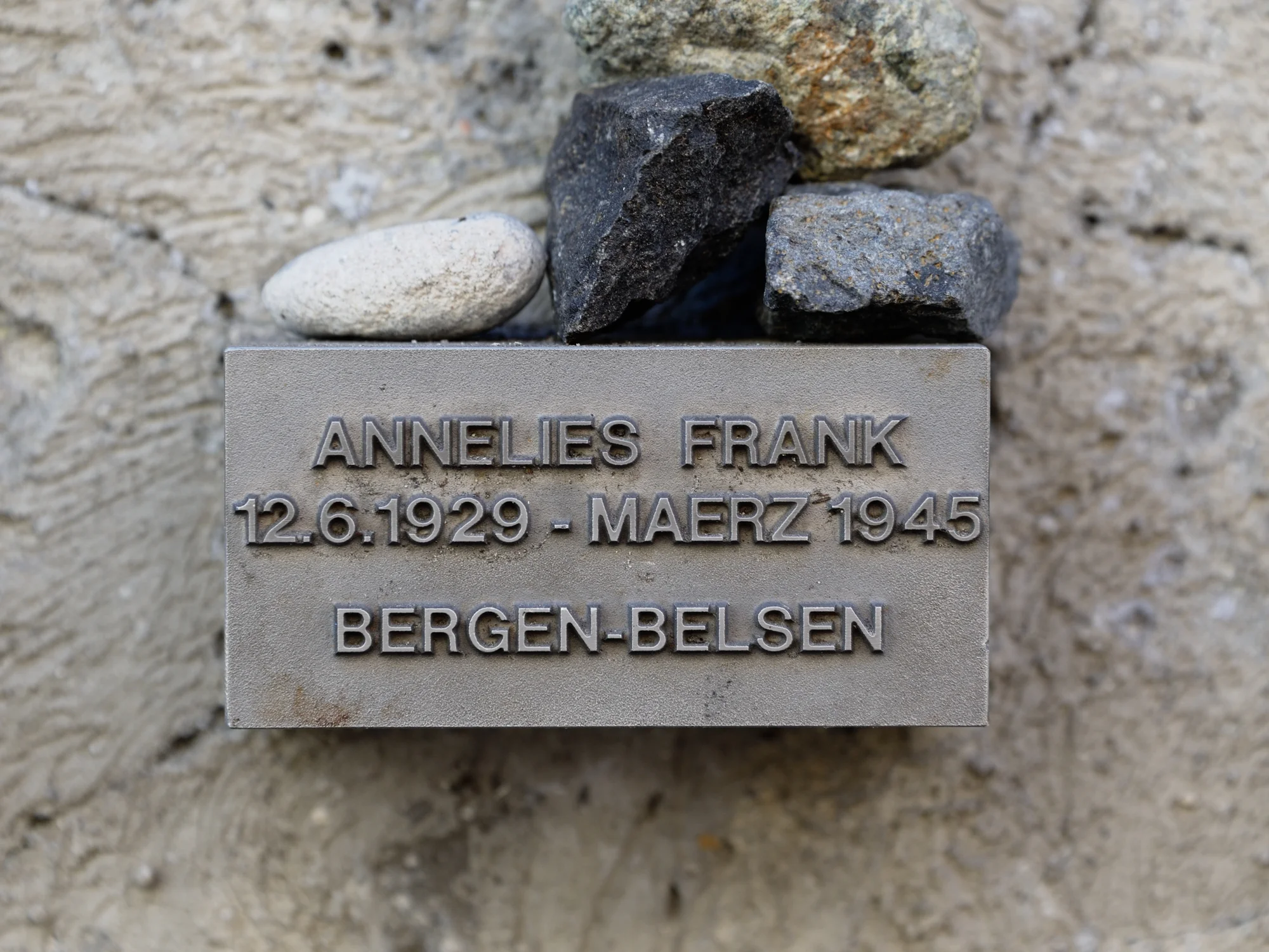 A name from the Jewish cemetery wall memorial.