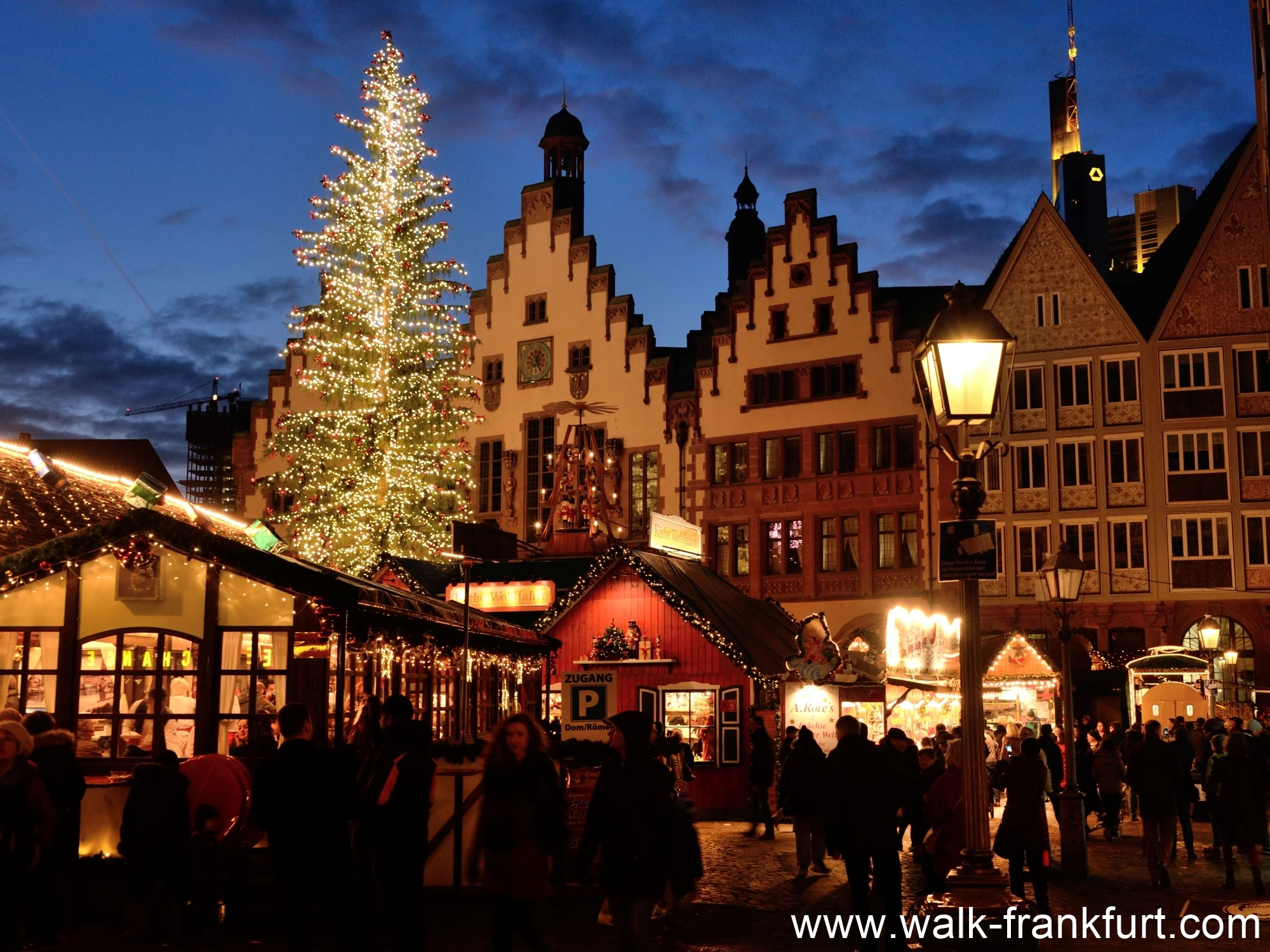 The Christmas Market at the heart of the old town by the town hall