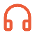 Red headphone icon
