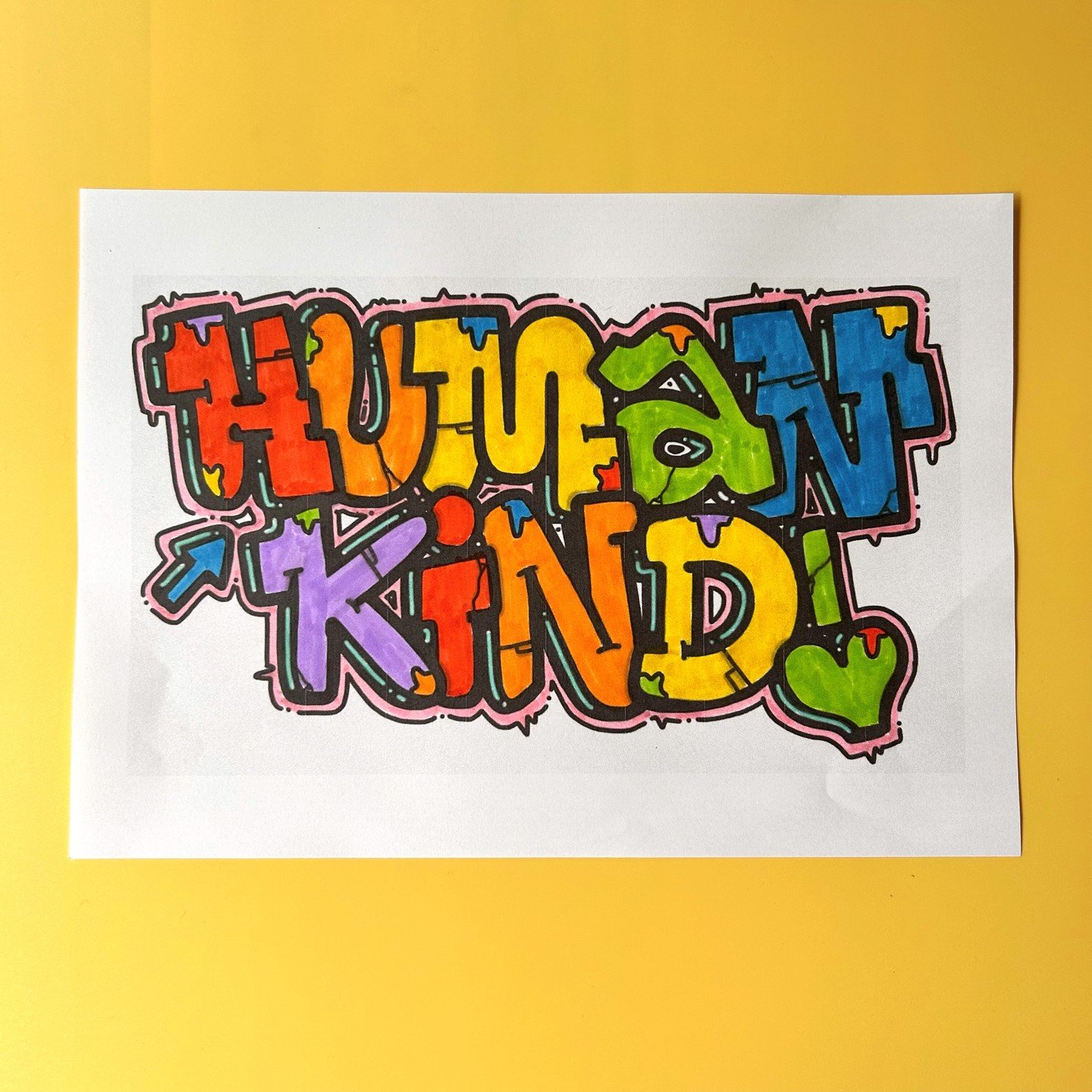 🌈 HUMAN KIND 🌈

To mark Pride Month, we're sharing a FREE &quot;Human Kind&quot; graffiti-style colouring download &ndash; a vibrant design packed with positivity and purpose. 🎨✨

🧠 Colouring isn&rsquo;t just for small ones &ndash; we can all (ev