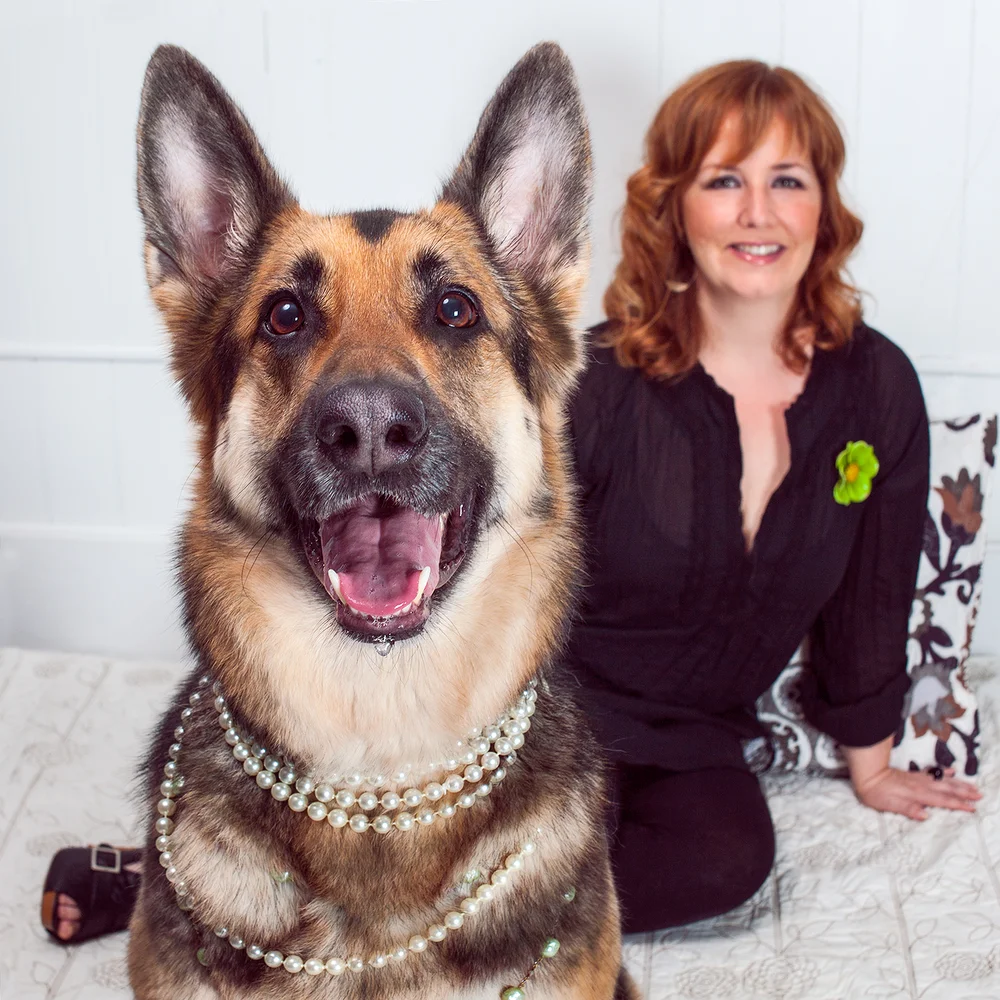 Regina with her beloved Shadow taken a few years ago in my studio.