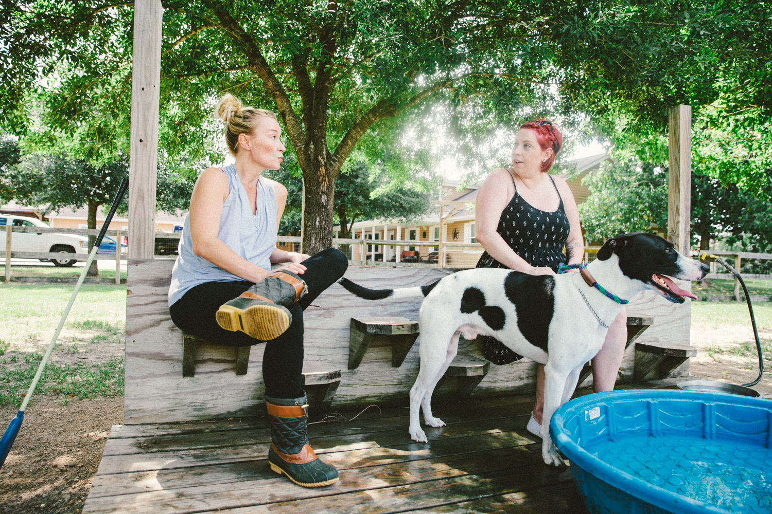 Rea and Sarah with Bronson