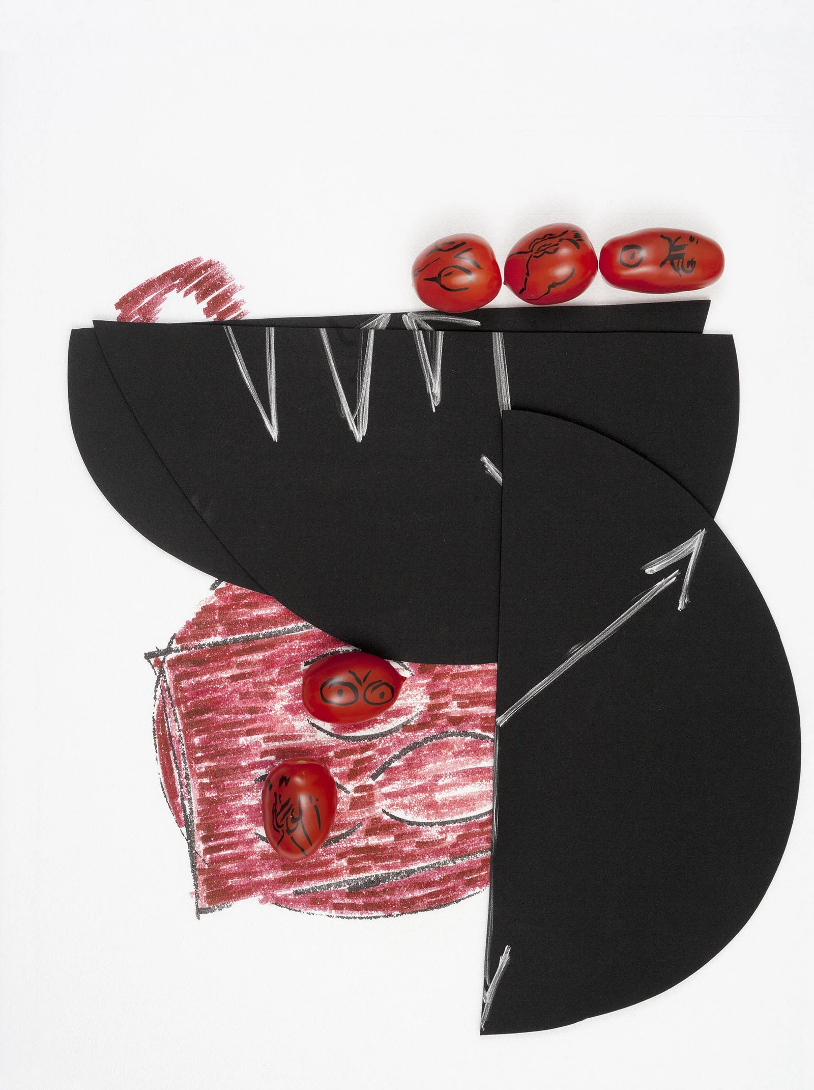 Jeux de tomates, 2015 Photos en couleur, impression jet d’encre sur papier photo archive, 84 X 64 chacun