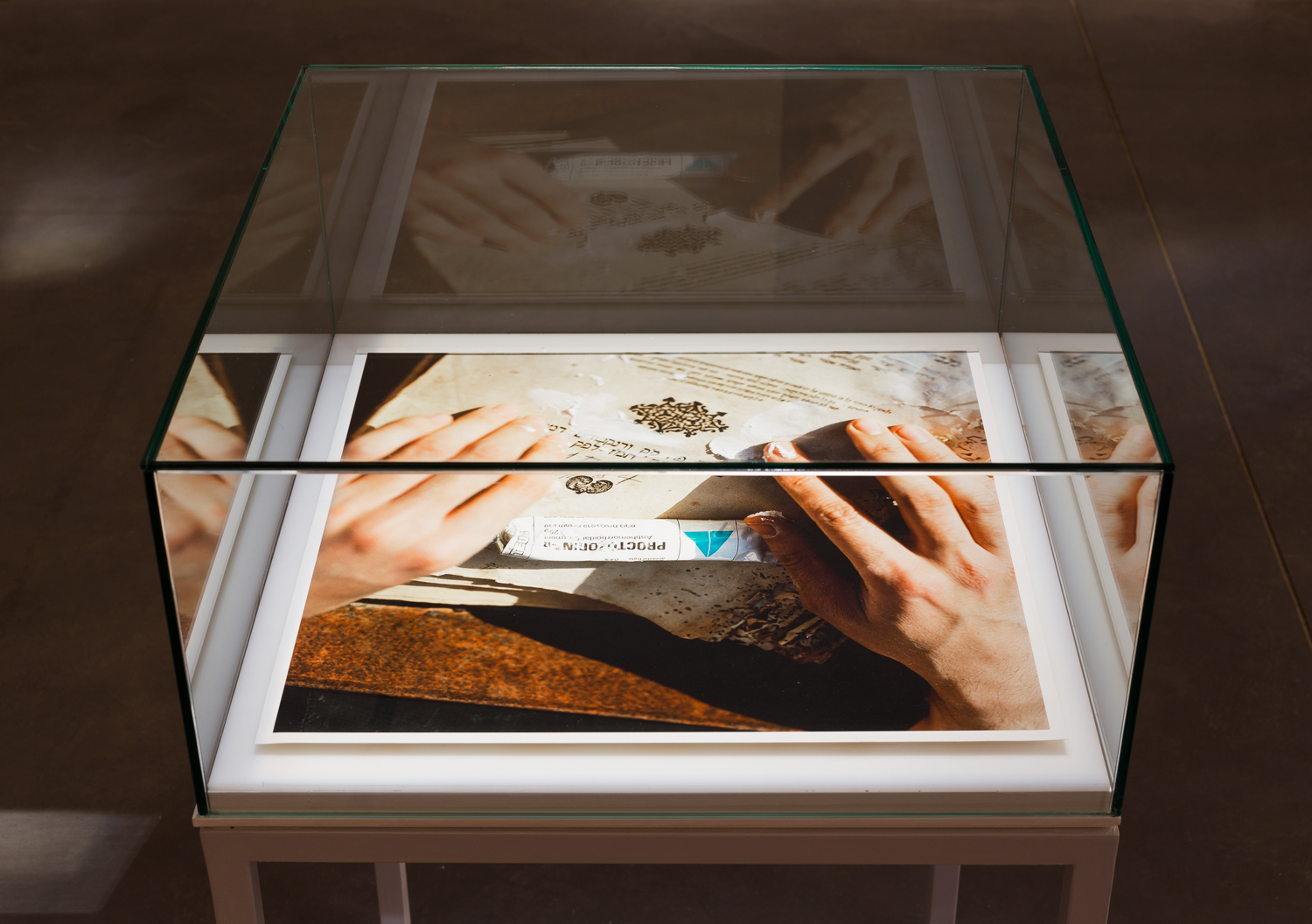 The Origin of Guilt vitrine, photo from Universes by Joseph Yaacov Joseph Dadoune.