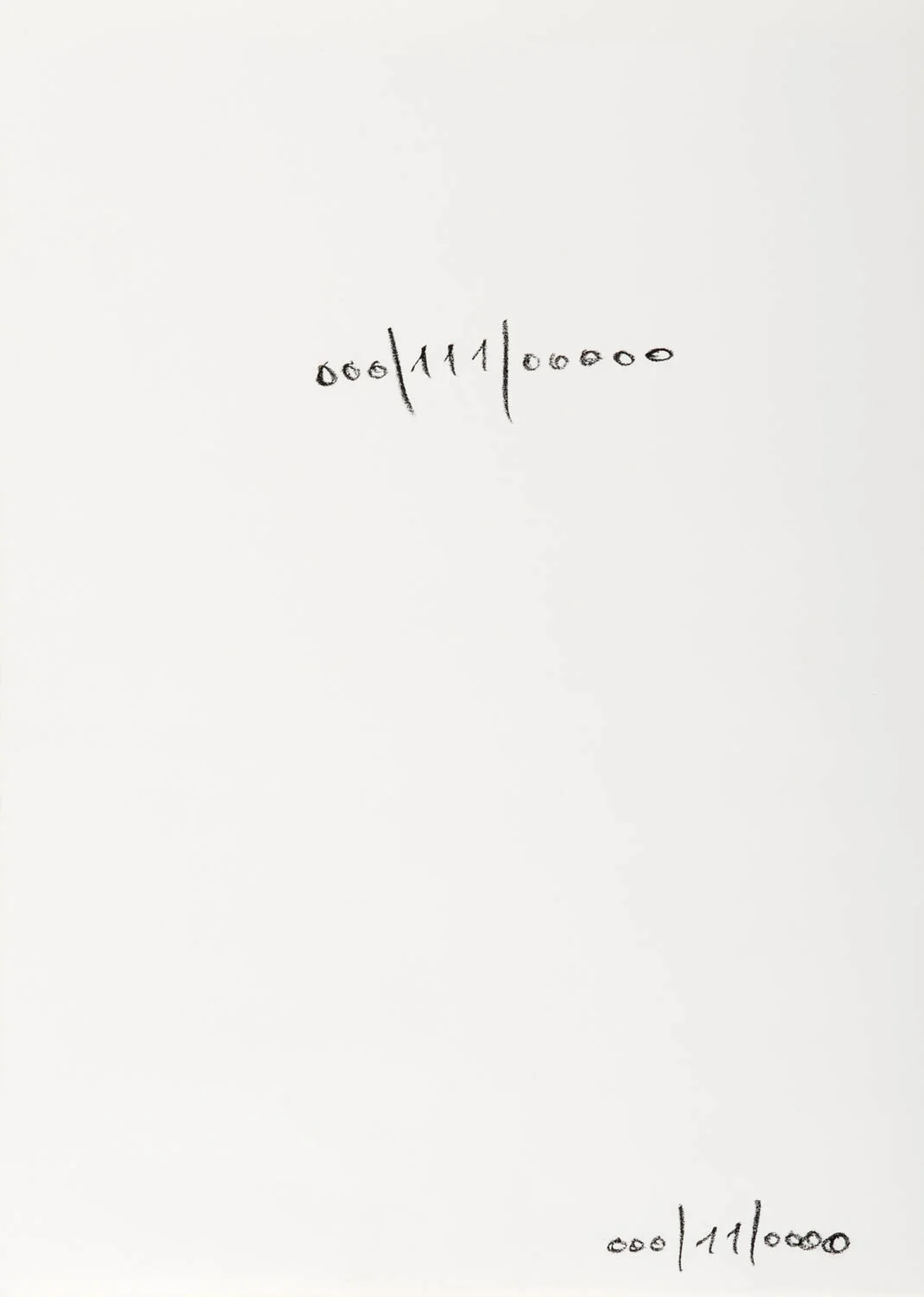 000/111/00000 000/11/0000 From Impossible Calendar, 2014-16 29 X 42 CM Oil pastel on paper Photographer: Yigal Pardo