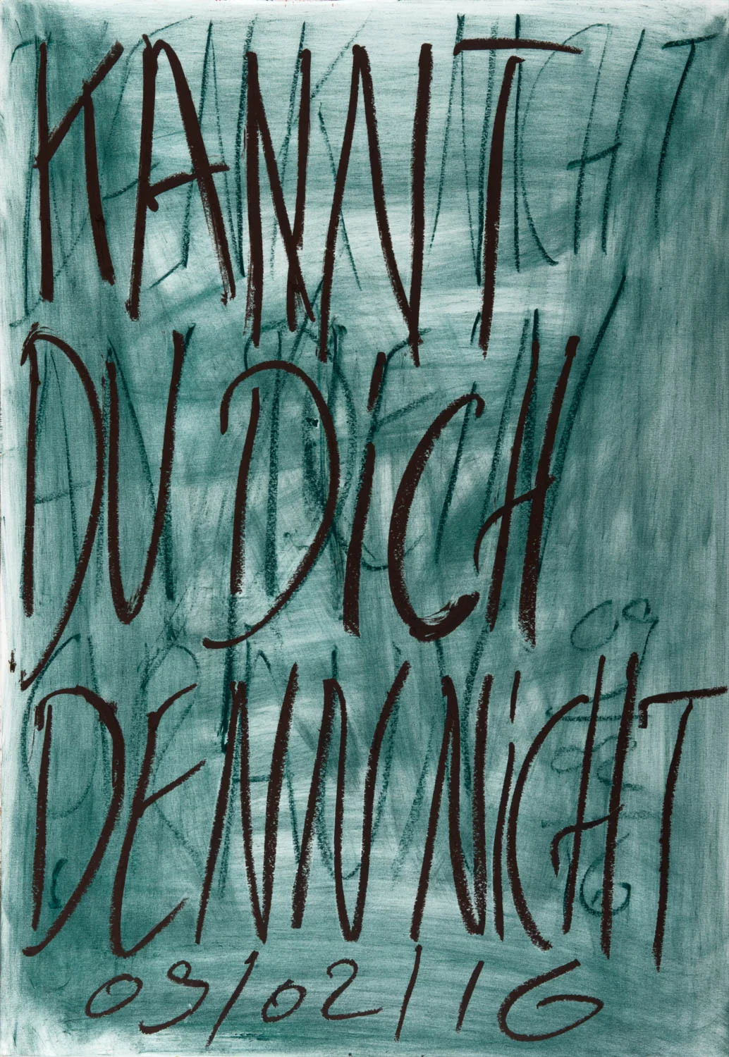 Kannt Du Dich Denn Nicht 09/02/16 Pastels on Nostalgique Hahnemühle paper 59,4 x 84,1cm (A1) - 190g/m² Photographer: Yigal Pardo 