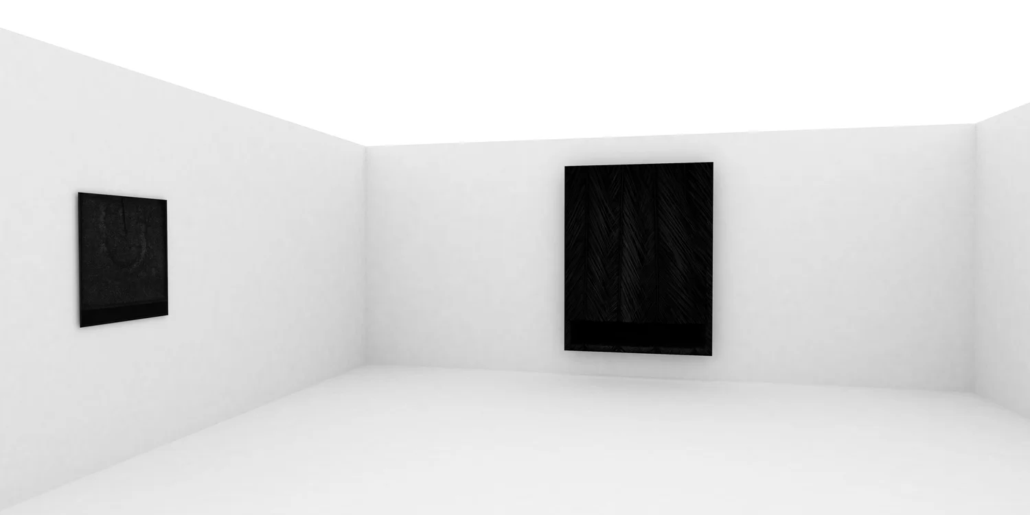 Left Black Tunnel, 2012 Premium fine art on dibond, anti-uv-glass, tirage: 5/5 62X54 CM In the center Black palms, 2012 Premium fine art on dibond, anti-uv-glass, tirage: 5/5 120X 160 CM 3D imaging: Artyom Tsar 
