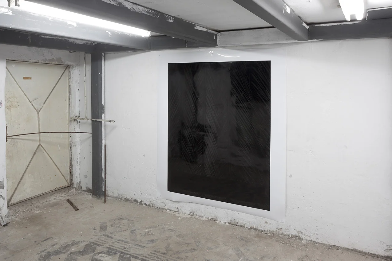 The image of the black palm-tree fronds printed as an experiment on photo paper, in the Neveh Tzedek studio, Tel Aviv Neve Tzedek studio, Tel Aviv, 2012 Photographer: Elad Sarig