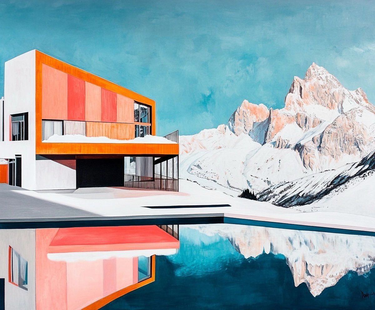 Alpine series (2 of 3) 🎿 

We create 100% original artworks that can be scaled to any size in high resolution. Big and bold, these prints would look incredible on any wall. We can organise framing and delivery. Prices starting from &pound;250. DM fo